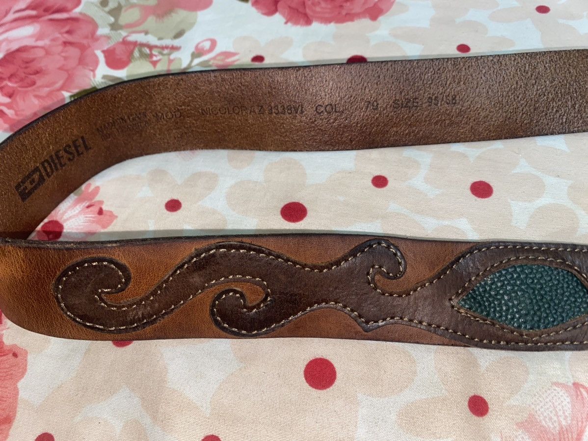 Diesel × Vintage Vintage Diesel Genuine Leather Belt Size ONE SIZE - 6 Thumbnail