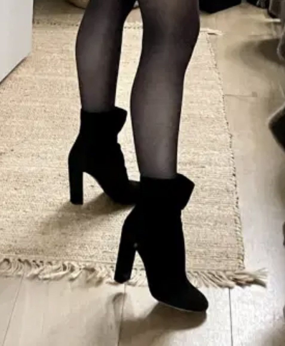 Chloe Chloé suede heeled leather boots 35.5 black Size US 4.5 / IT 34.5 - 2 Thumbnail