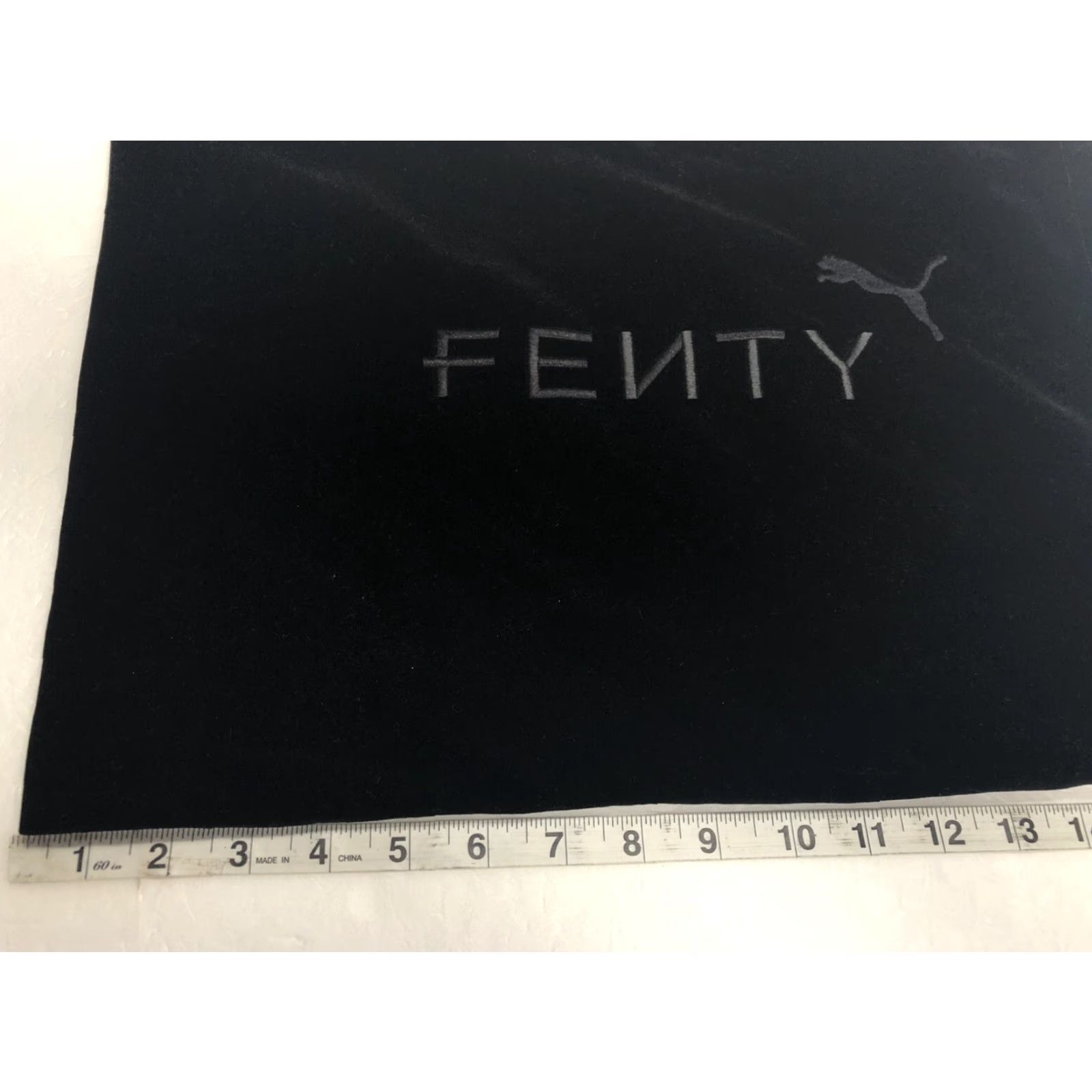 Puma PUMA x Fenty Black Velvet Dust Bag Makeup Sporty Bag Womens Medium Velvet Satin Handle Black Logo Dust Bag Size ONE SIZE - 5 Thumbnail
