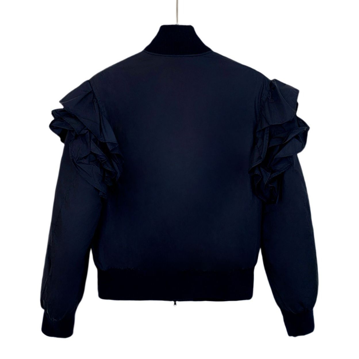 Max Mara Max Mara Ruffled Sleeve Bomber Jacket Size 8 Nylon & Polyest Size XS / US 0-2 / IT 36-38 - 2 Thumbnail