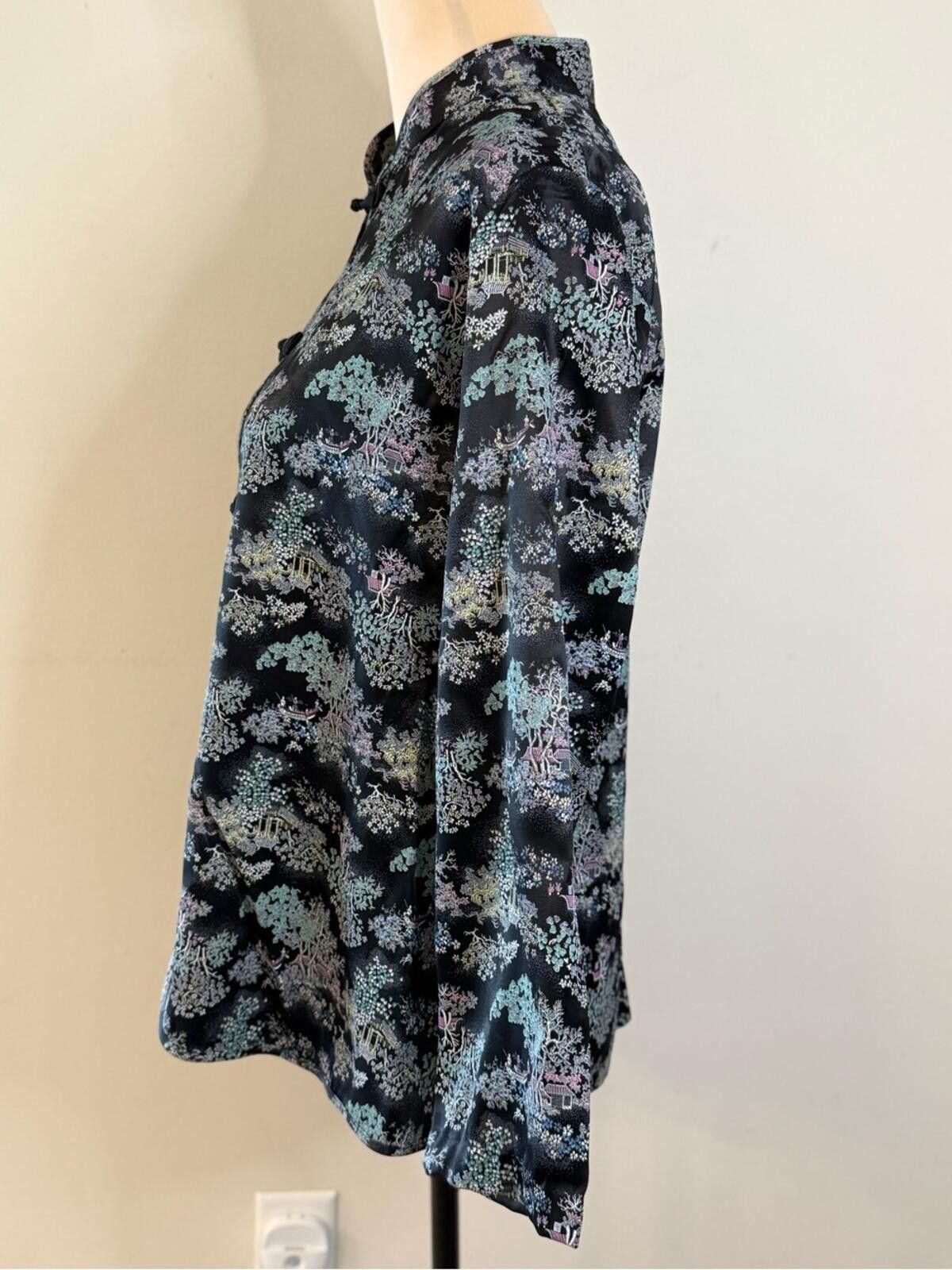 Industry of All Nations Notations kimono jacket floral Asian inspired colorful SZ LG Size L / US 10 / IT 46 - 3 Thumbnail