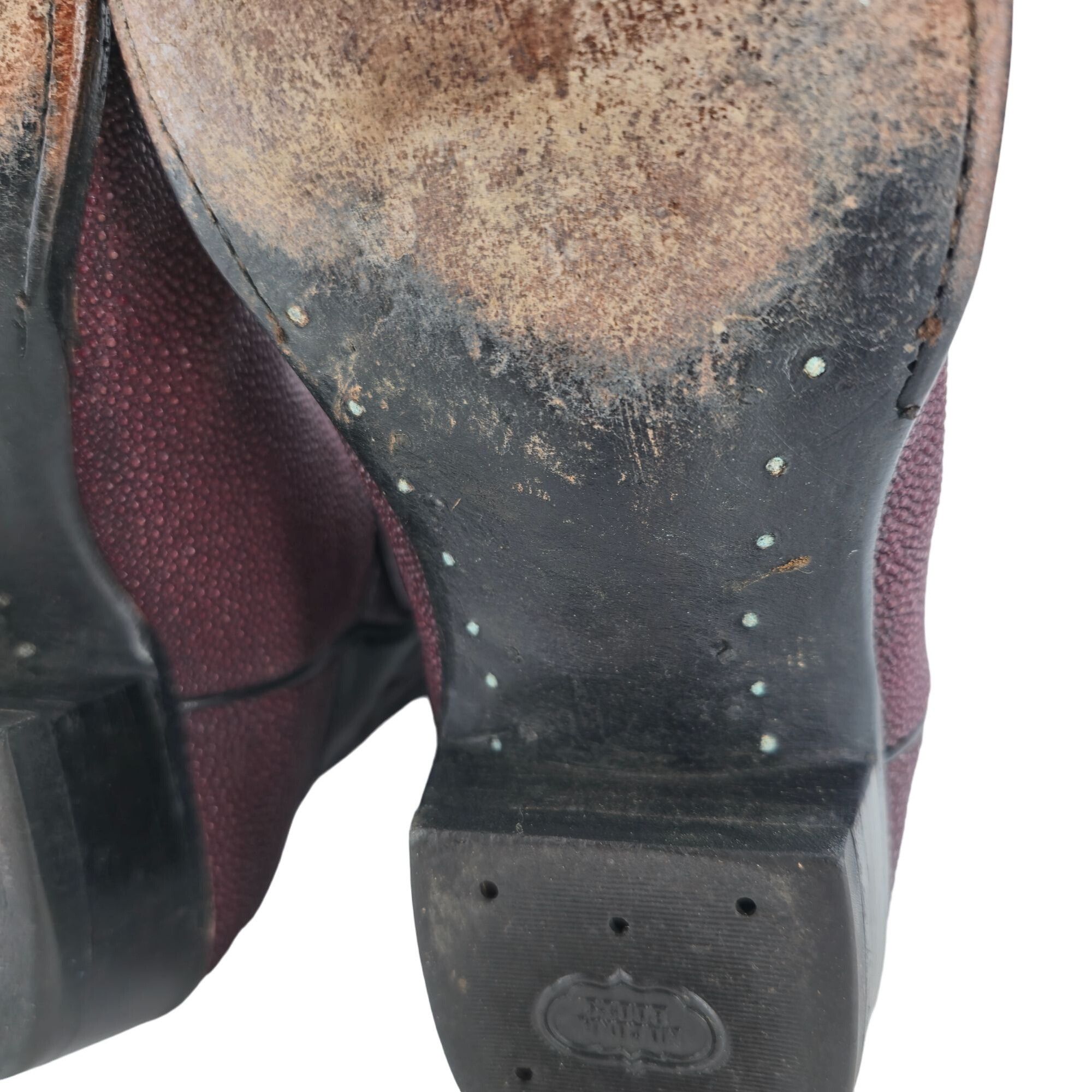 Nocona Nocona Stingray Red Mens Size 11.5D Maroon Burgundy Leather Size US 11.5 / EU 44-45 - 12 Thumbnail