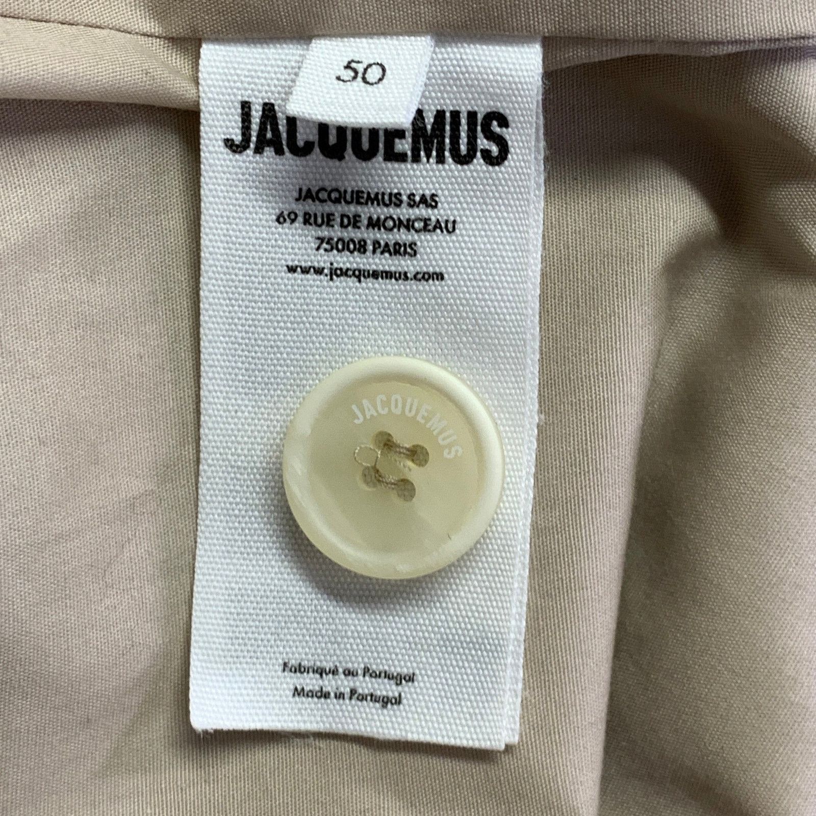 Jacquemus JACQUEMUS LE CHOUCHOU Beige Cotton Notch Lapel Sport Coat Size 40R - 8 Thumbnail