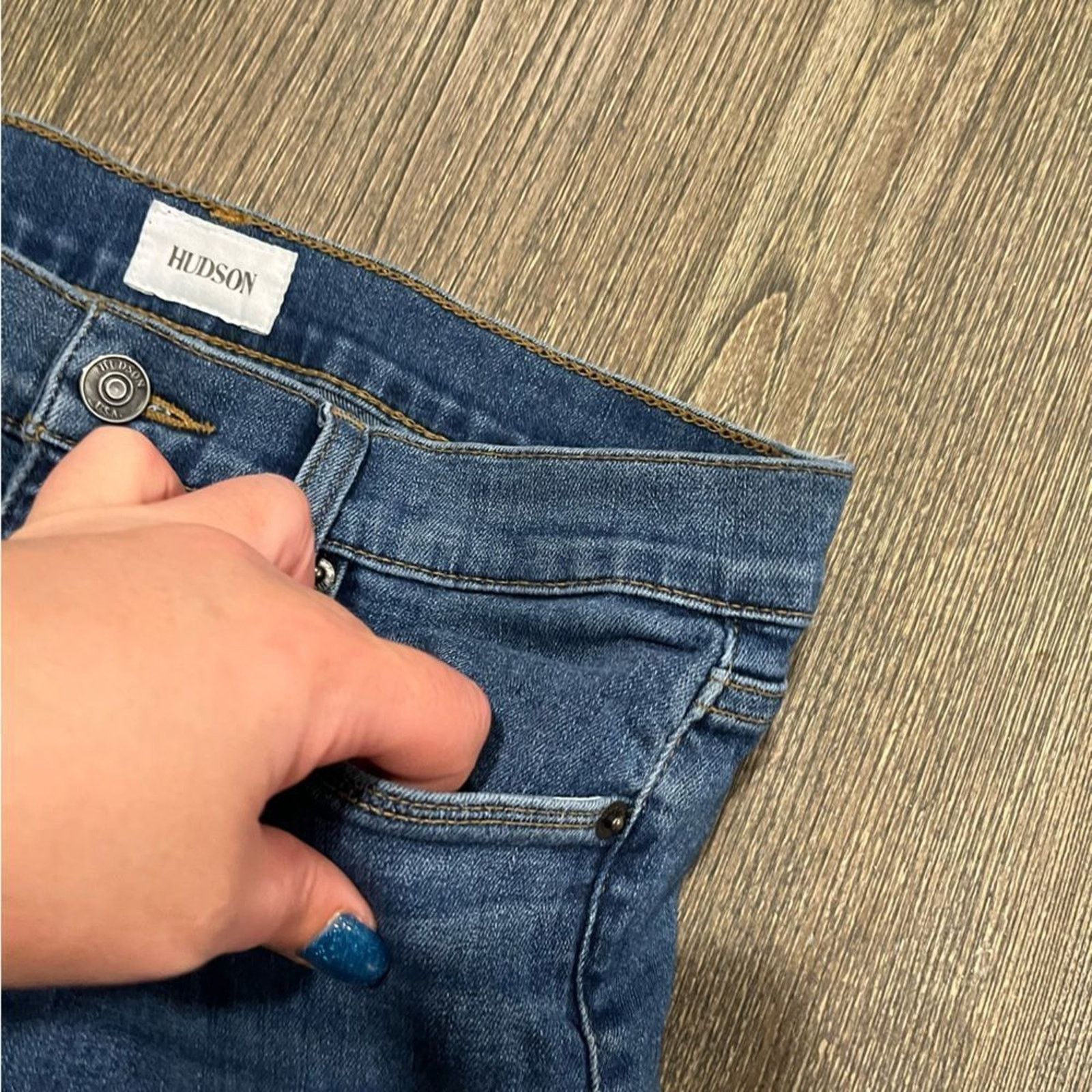 Hudson Hudson Natalie Super Skinny Jeans Mid-Rise Whisker Size 28 Size 28" / US 6 / IT 42 - 5 Thumbnail