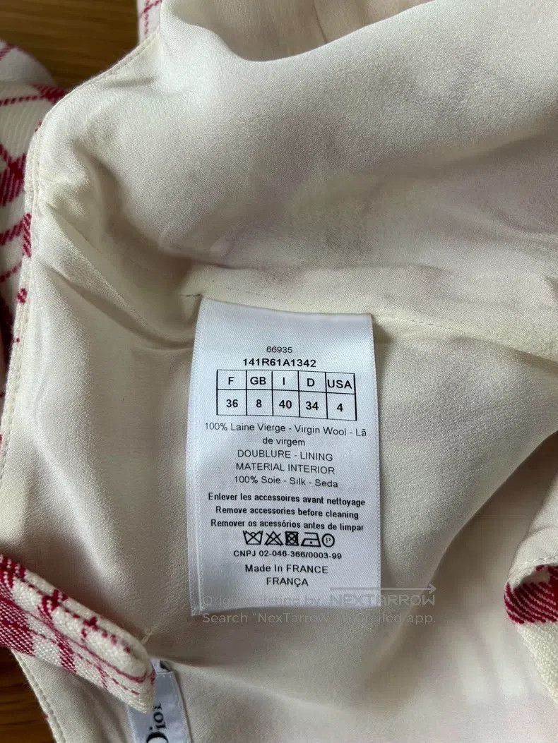 Dior Dior Red and white plaid strap dress Size XS / US 0-2 / IT 36-38 - 5 Thumbnail
