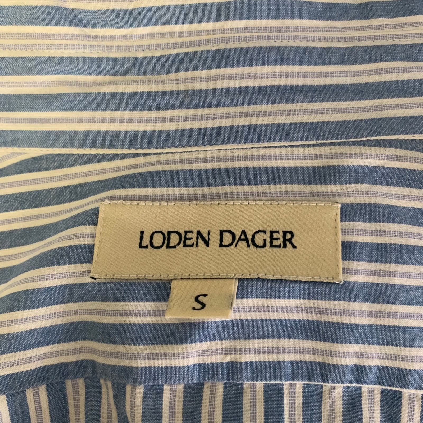 Other LODEN DAGER S Blue White Stripe Cotton Pointed Collar LS Size US S / EU 44-46 / 1 - 4 Thumbnail