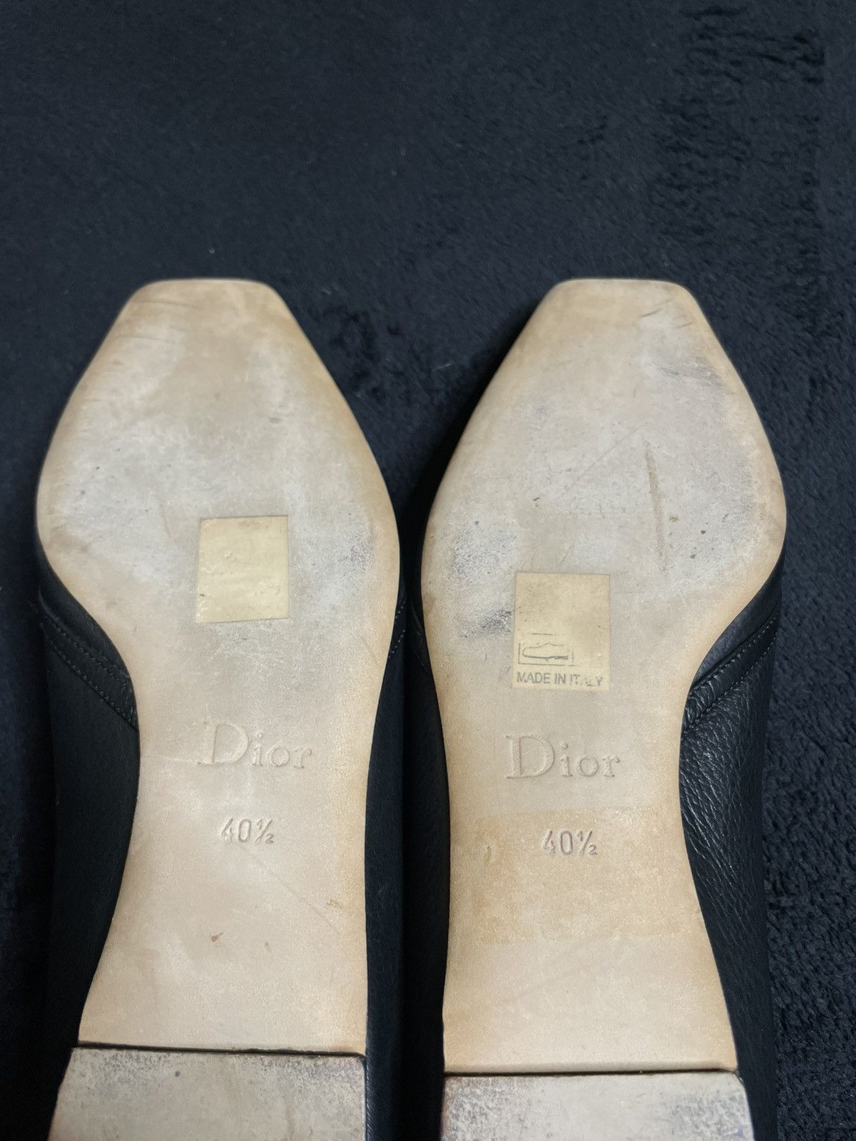 Dior Vintage Archive Leather Flats „Christian Dior“ Woman‘s 40,5 Size US 10.5 / IT 40.5 - 8 Thumbnail