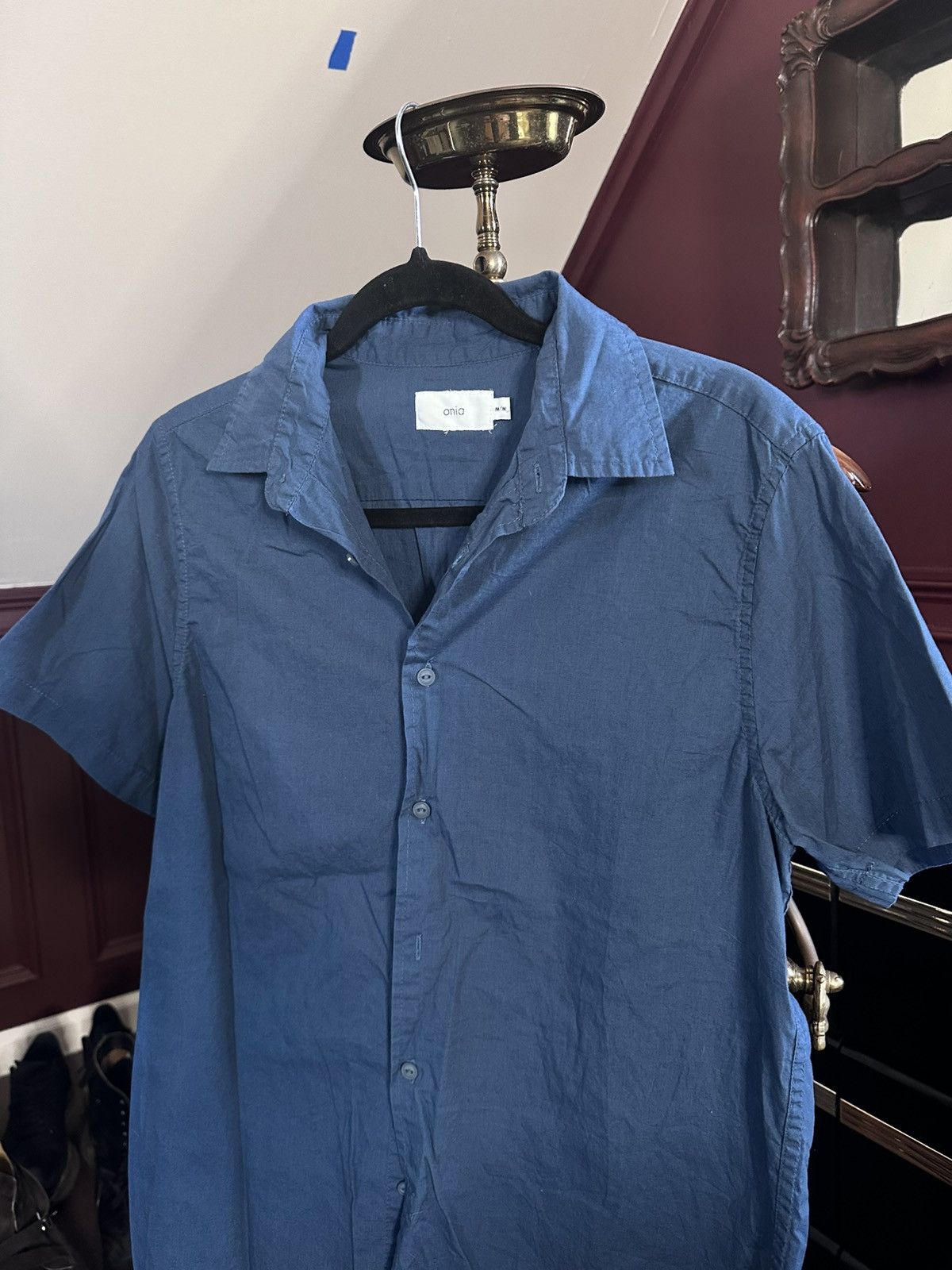 Onia ONIA blue short sleeve button up shirt Medium Size US M / EU 48-50 / 2 - 2 Thumbnail
