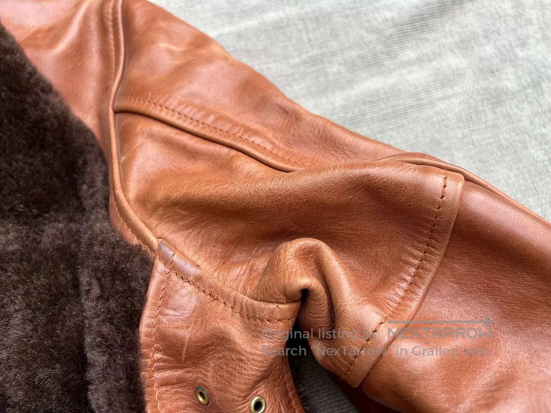 Aero Leathers Custom Brown Bear Jacket by Aero Leather. Size US XS / EU 42 / 0 - 8 Thumbnail