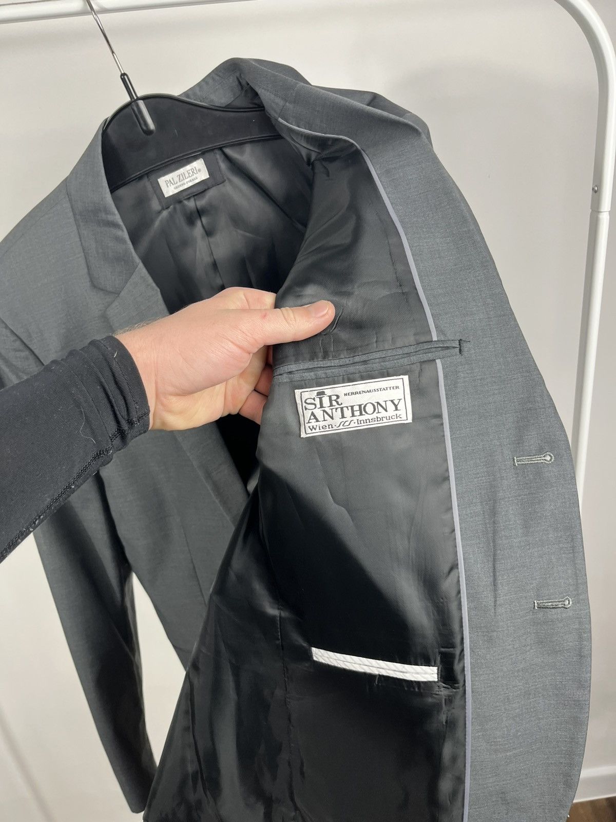 Pal Zileri Pal Zileri Grey Blazer Jacket Tailored Fit EU 48 Size 38R - 5 Thumbnail