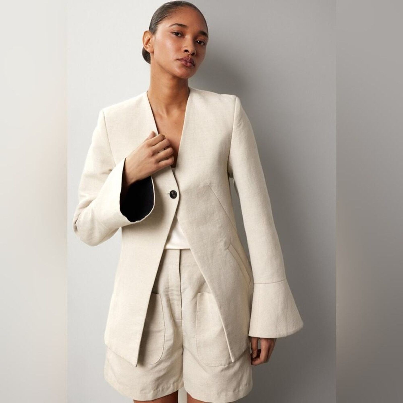 CO Peplum Cuff Jacket by Co RTR wool blend Size S / US 4 / IT 40 - 1 Thumbnail