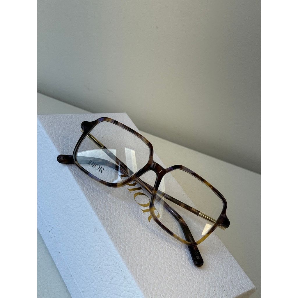 Dior NEW Dior Mini CD O S7F Square Eyeglasses Frames in Havana Size ONE SIZE - 2 Thumbnail