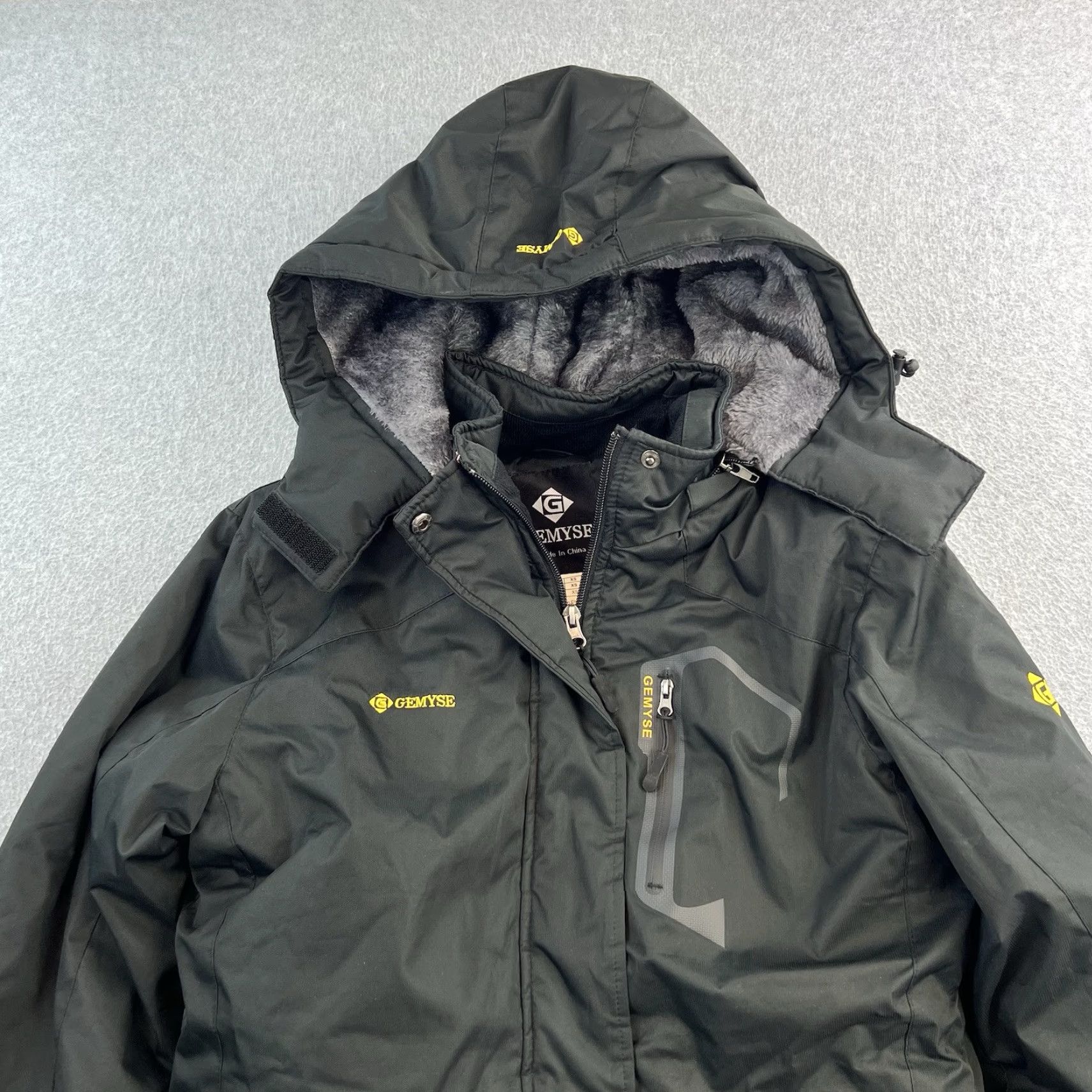 Vintage Gemyse Jacket Womens XS Black Full Zip Snap Button Fur Lined Hoodie Outdoors Size XS / US 0-2 / IT 36-38 - 4 Thumbnail
