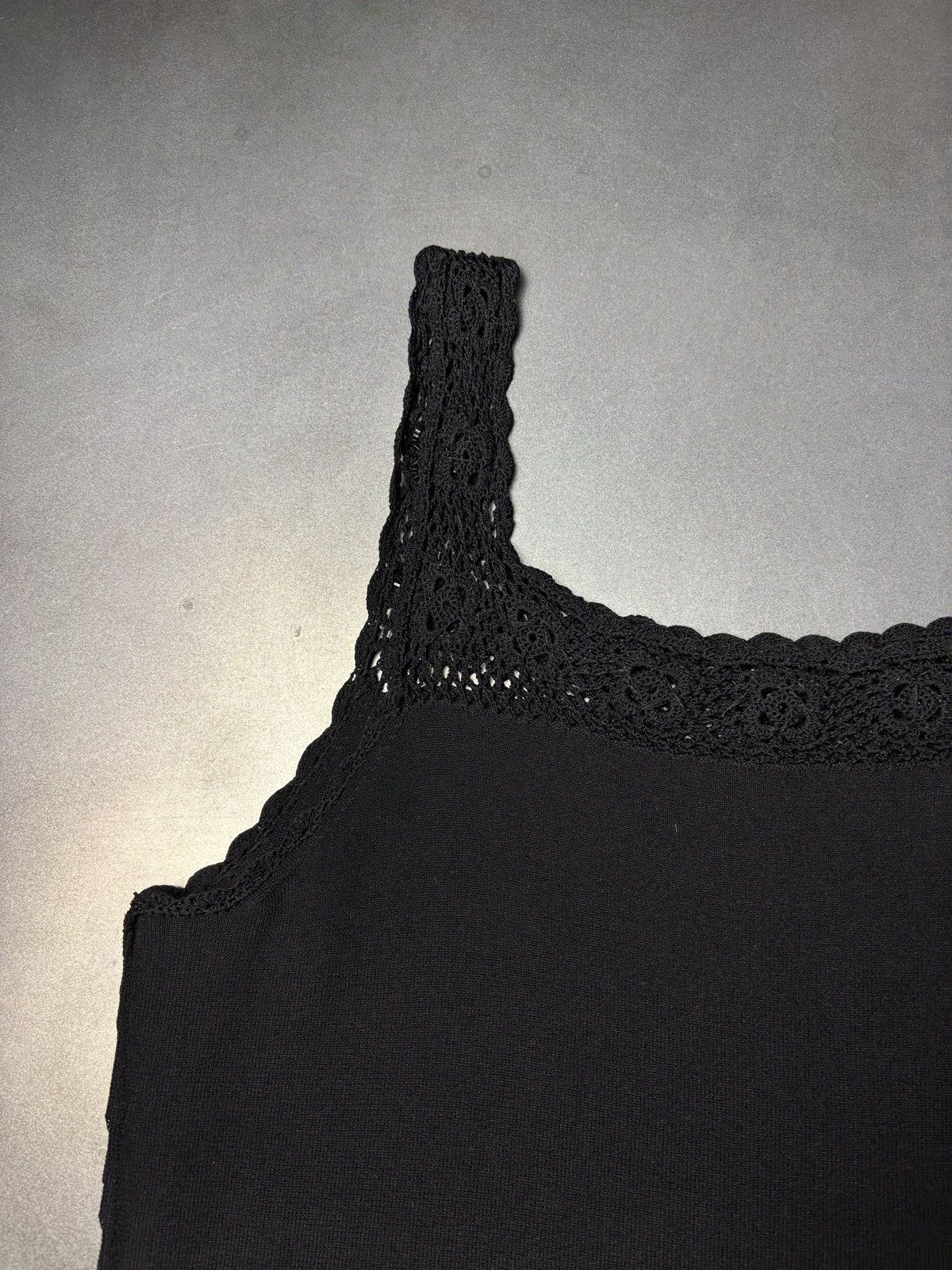 Vintage Y2K Tank Top Vintage Lace Trim Sleeveless Shirt 2000s Wife B Size M / US 6-8 / IT 42-44 - 4 Thumbnail