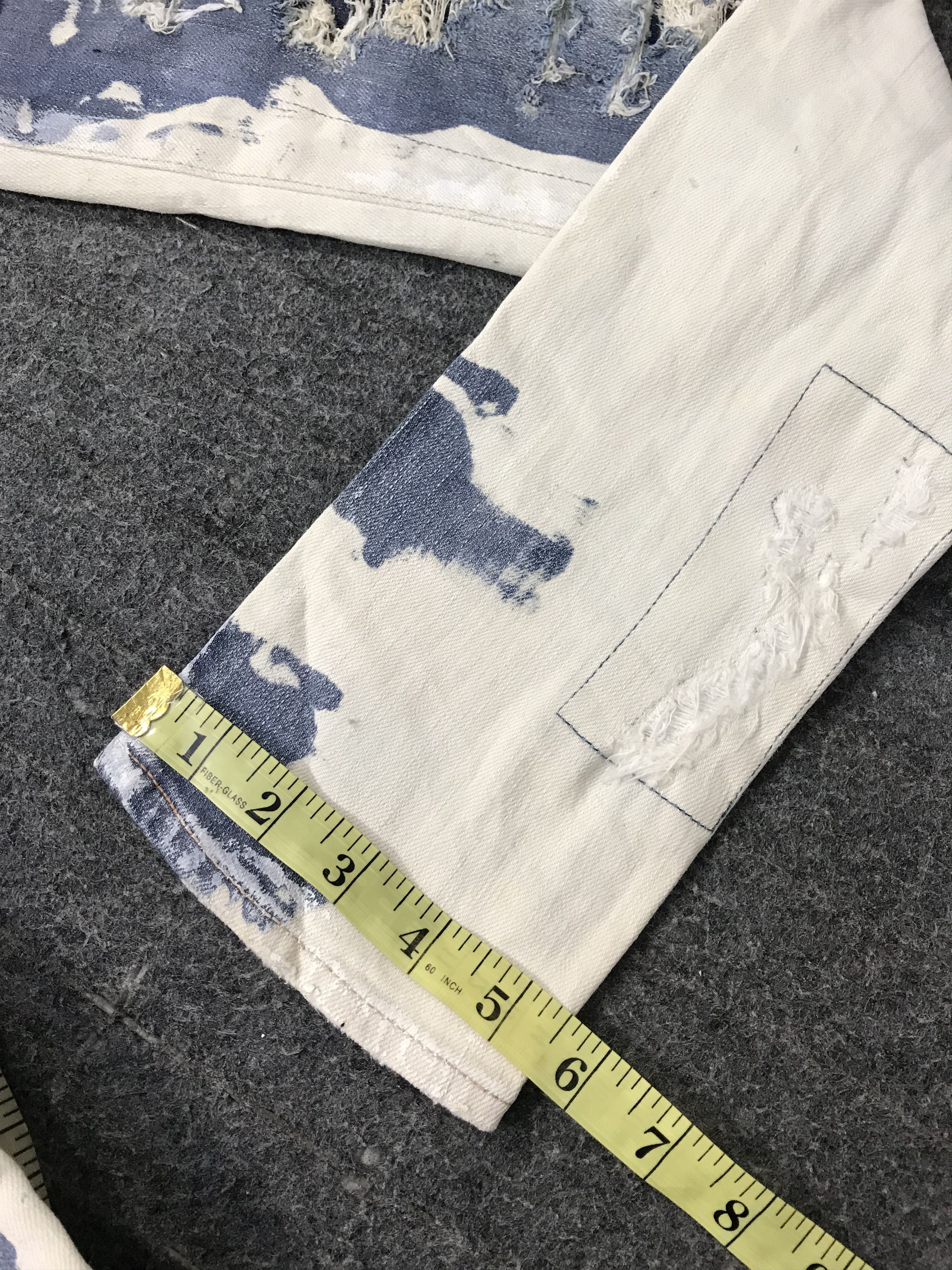Japanese Brand Raison De Realitas Acid Wash Denim Indigo Pant Size US 26 / EU 42 - 14 Thumbnail