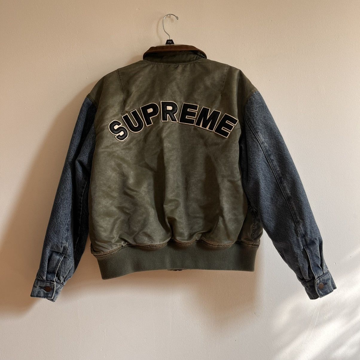 Supreme Supreme contrast stitch reversible ma 1 jacket green | Grailed
