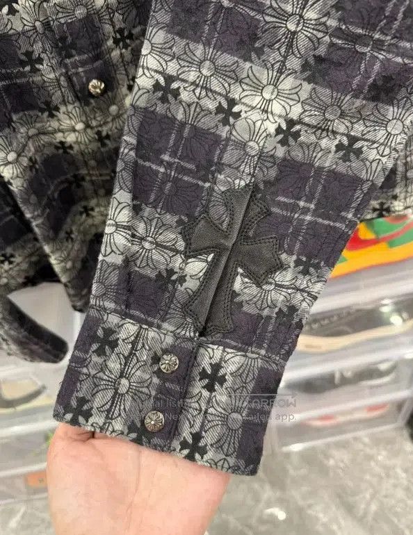 Chrome Hearts chrome hearts black gray cross patch shirt. Size US L / EU 52-54 / 3 - 4 Thumbnail