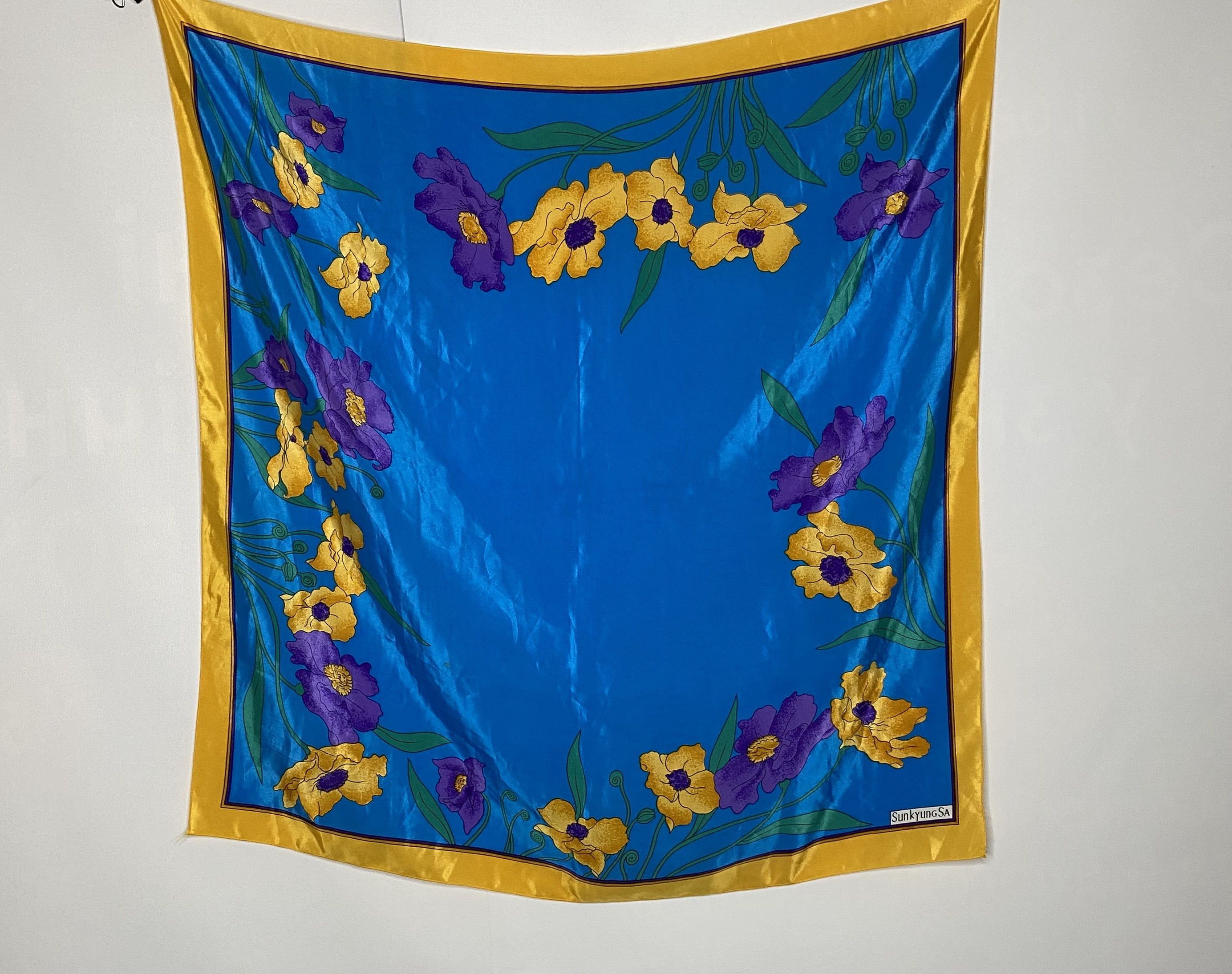 Other SUNKYUNG SA VINTAGE POLYESTER SCARF FLORAL PRINT Size ONE SIZE - 1 Thumbnail