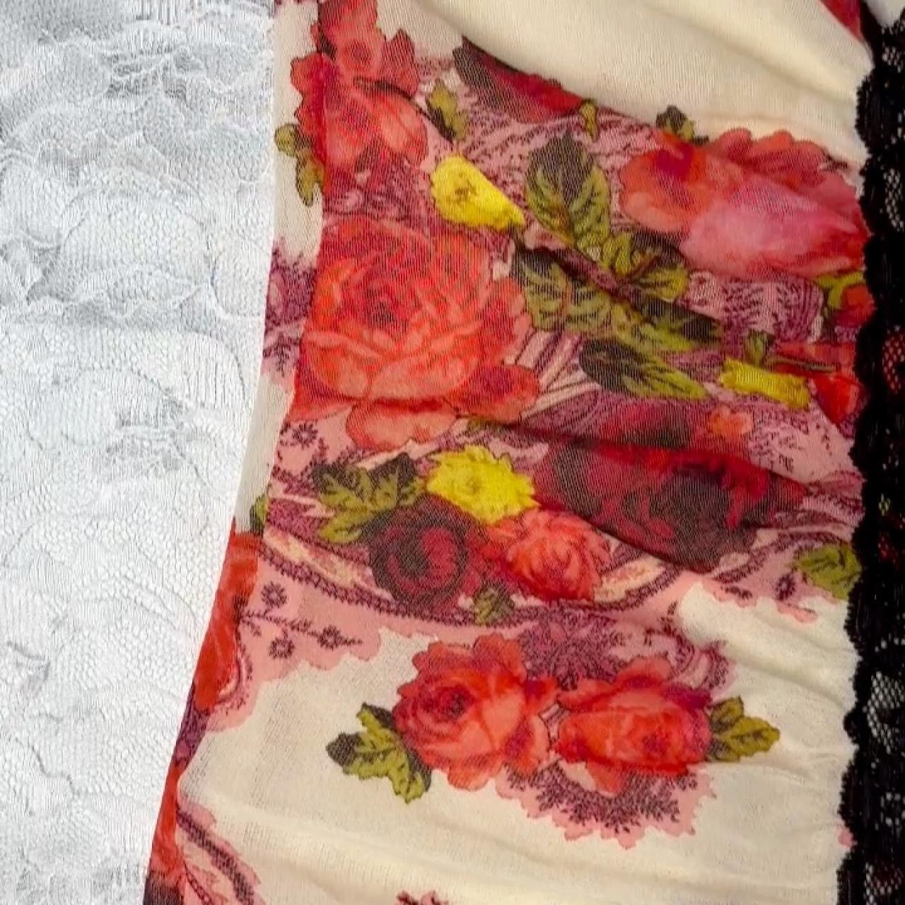 Jean Paul Gaultier JPG Mesh Floral Top Size S / US 4 / IT 40 - 7 Thumbnail