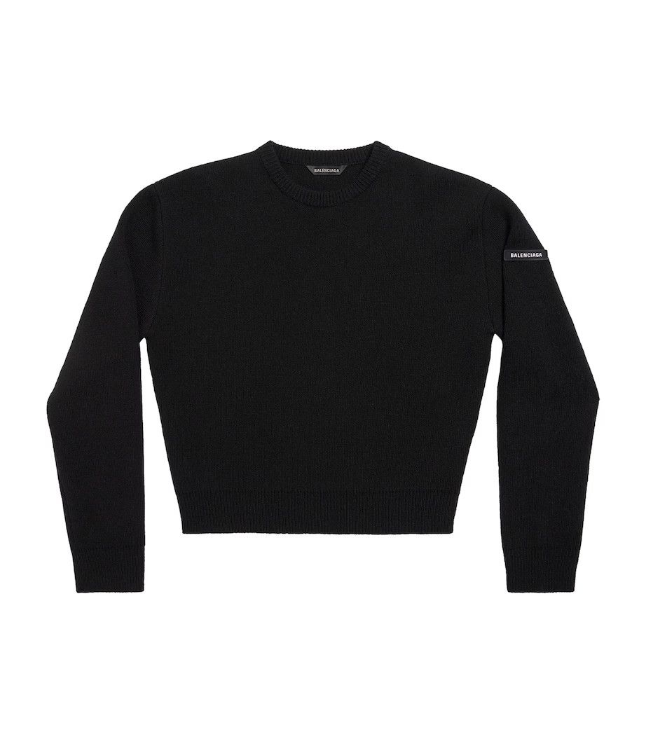 Balenciaga o1mt1gz0226 Sweater In Black Size L / US 10 / IT 46 - 1 Thumbnail