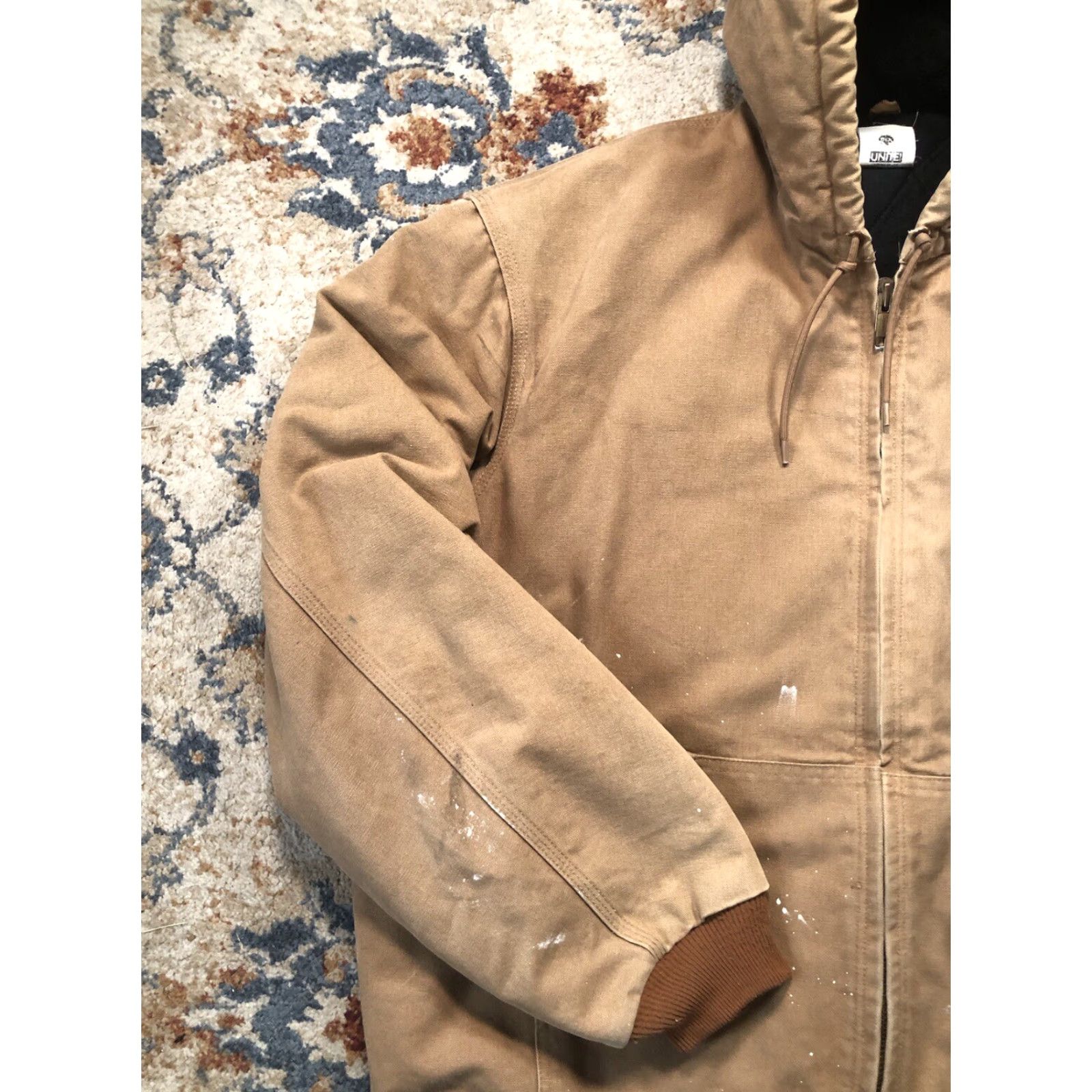 Carhartt VINTAGE Carhartt Jacket 2XL Brown Hooded Canvas Workwear Mens Bomber 90s USA Logo Zipper Size US XXL / EU 58 / 5 - 3 Thumbnail