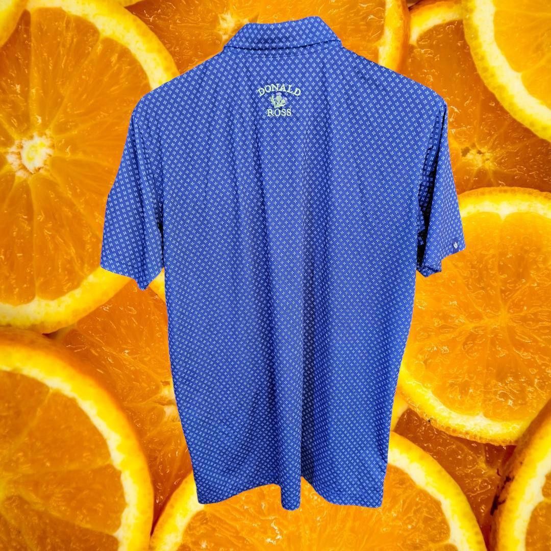 Other Donald Ross Short Sleeve 2 Tone Blue Polo Golf Shirt Size US L / EU 52-54 / 3 - 6 Thumbnail