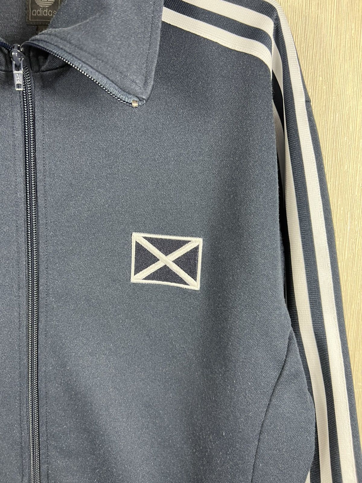 Adidas Vintage Adidas Scotland y2k navy zip track hoodie blokecore Size US L / EU 52-54 / 3 - 10 Thumbnail
