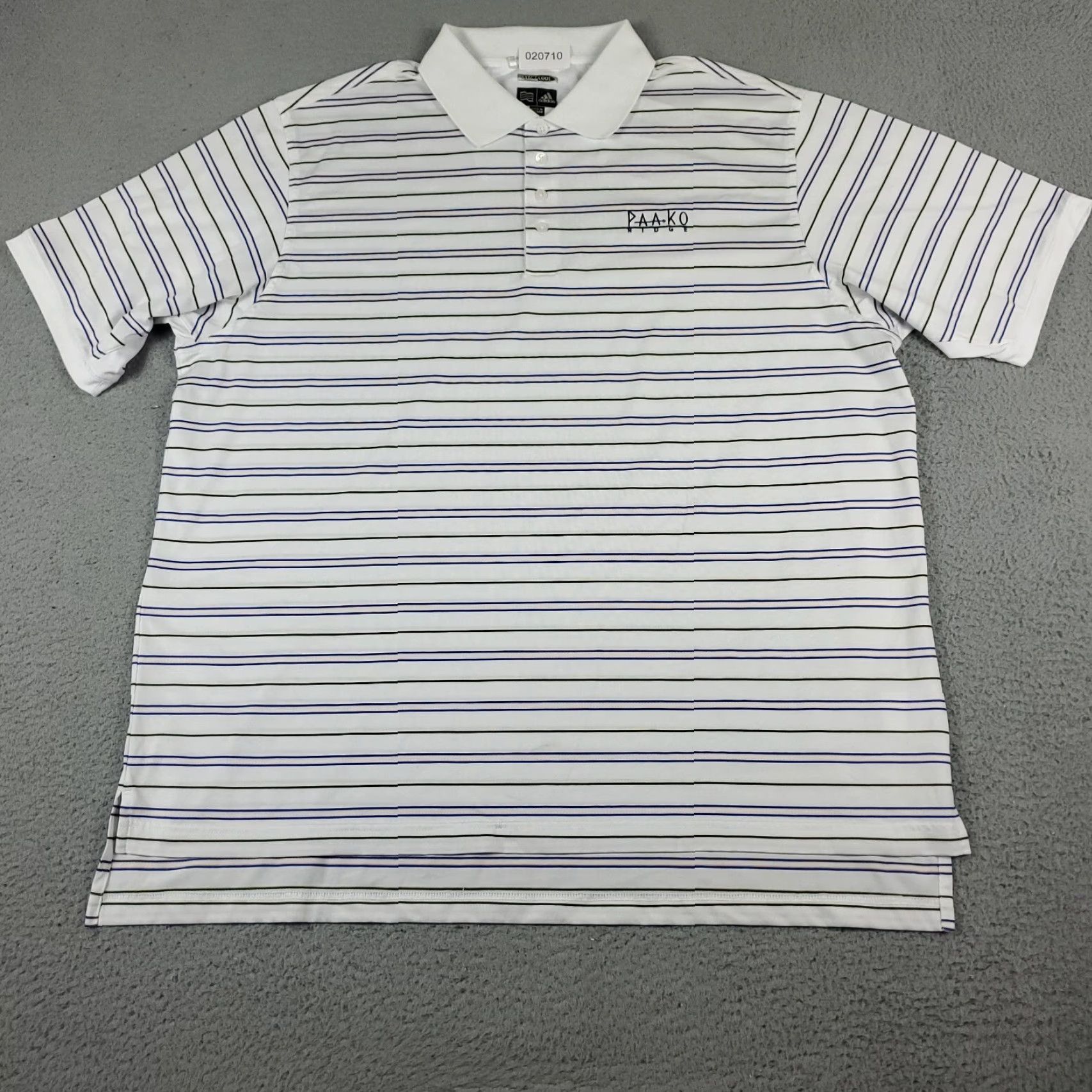 Adidas Adidas Polo Shirt Mens 2XL White Striped Golf Casual Short Sleeve Polo Shirt Womens? Size US XXL / EU 58 / 5 - 3 Thumbnail