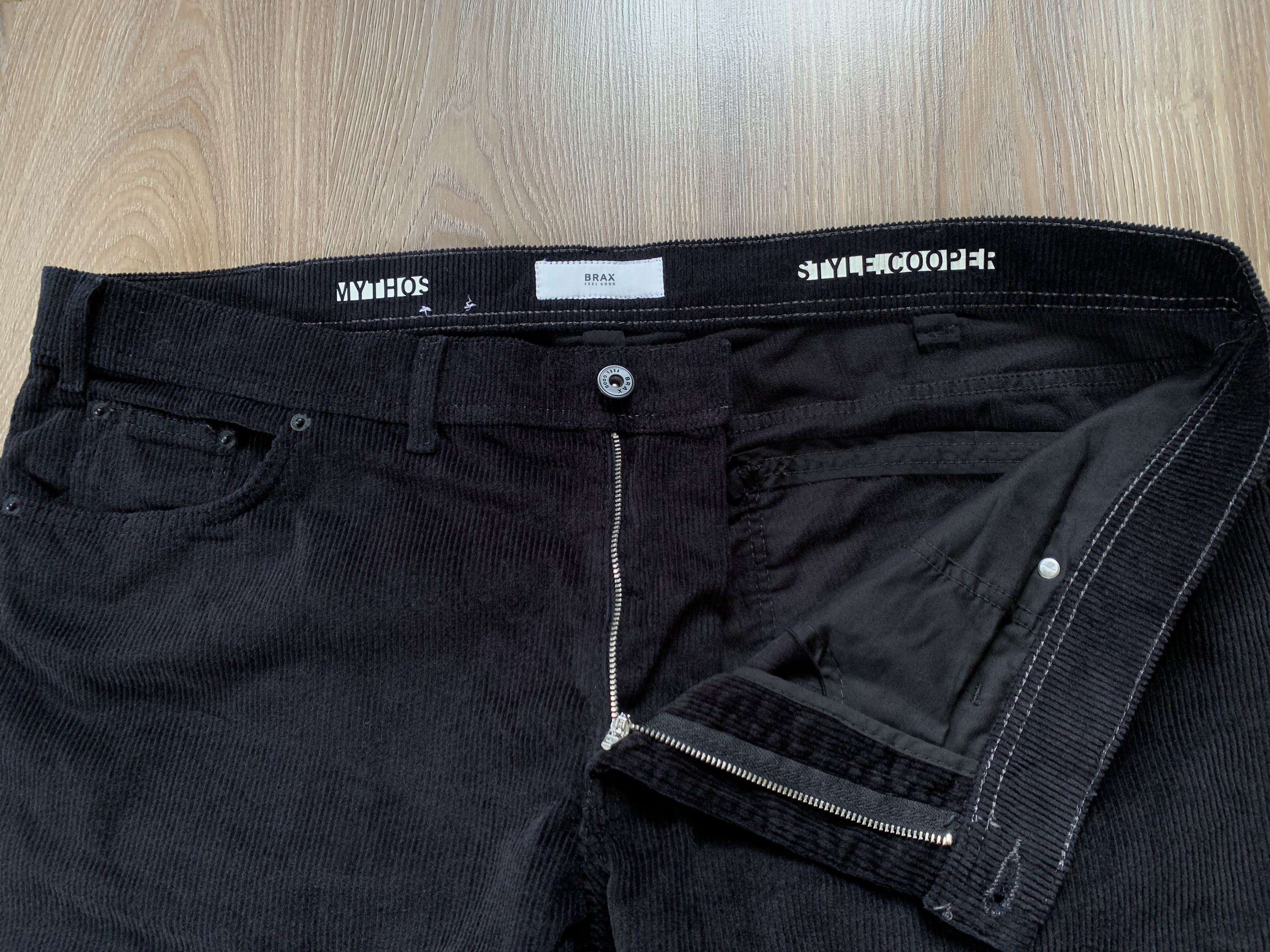 BRAX Brax Cooper Corduroy Vevet Black Men's Pants Size US 44 / EU 60 - 5 Thumbnail