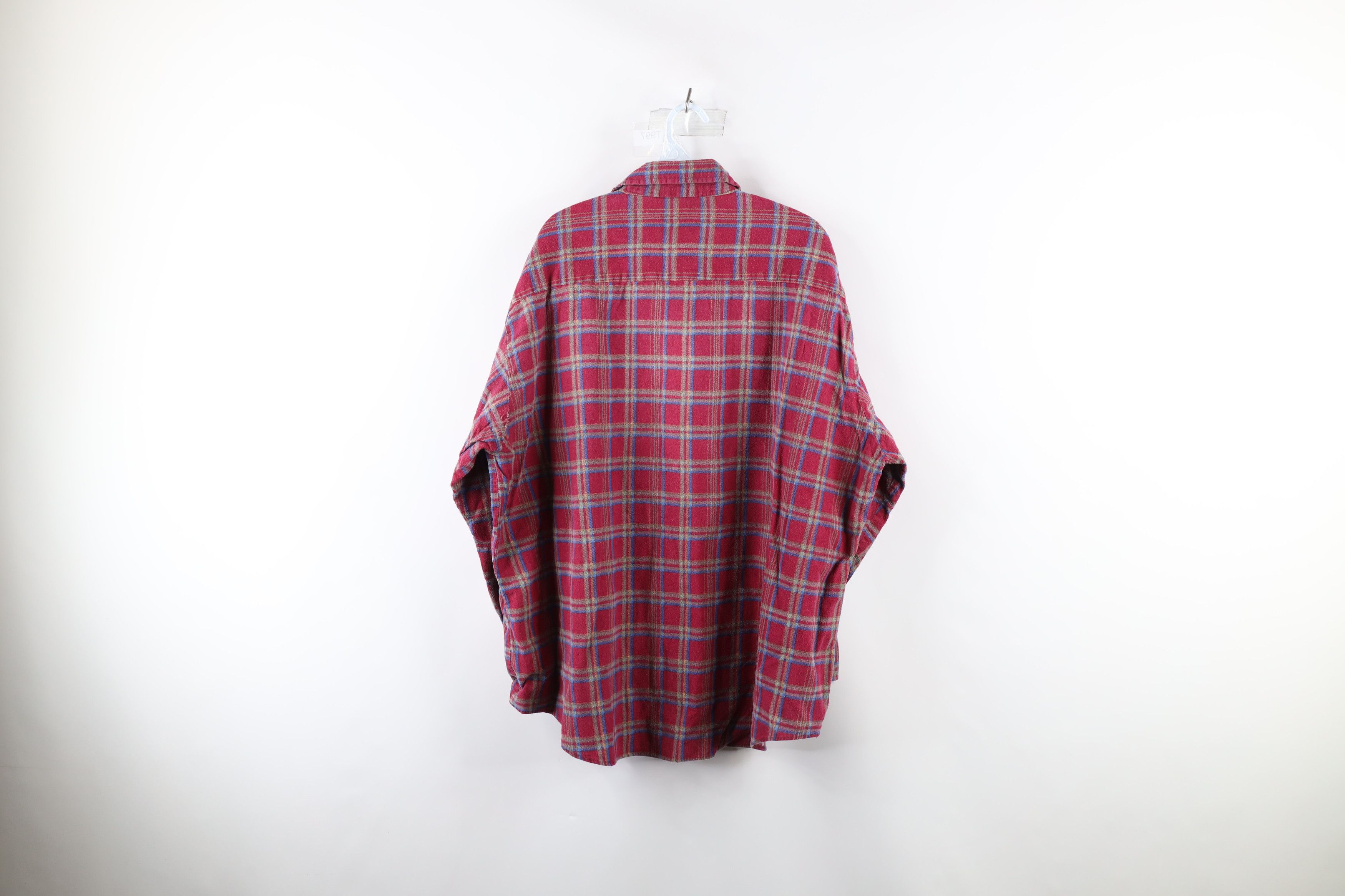 Vintage Vintage 90s Dickies Collared Flannel Button Shirt Plaid Size US XXL / EU 58 / 5 - 9 Thumbnail