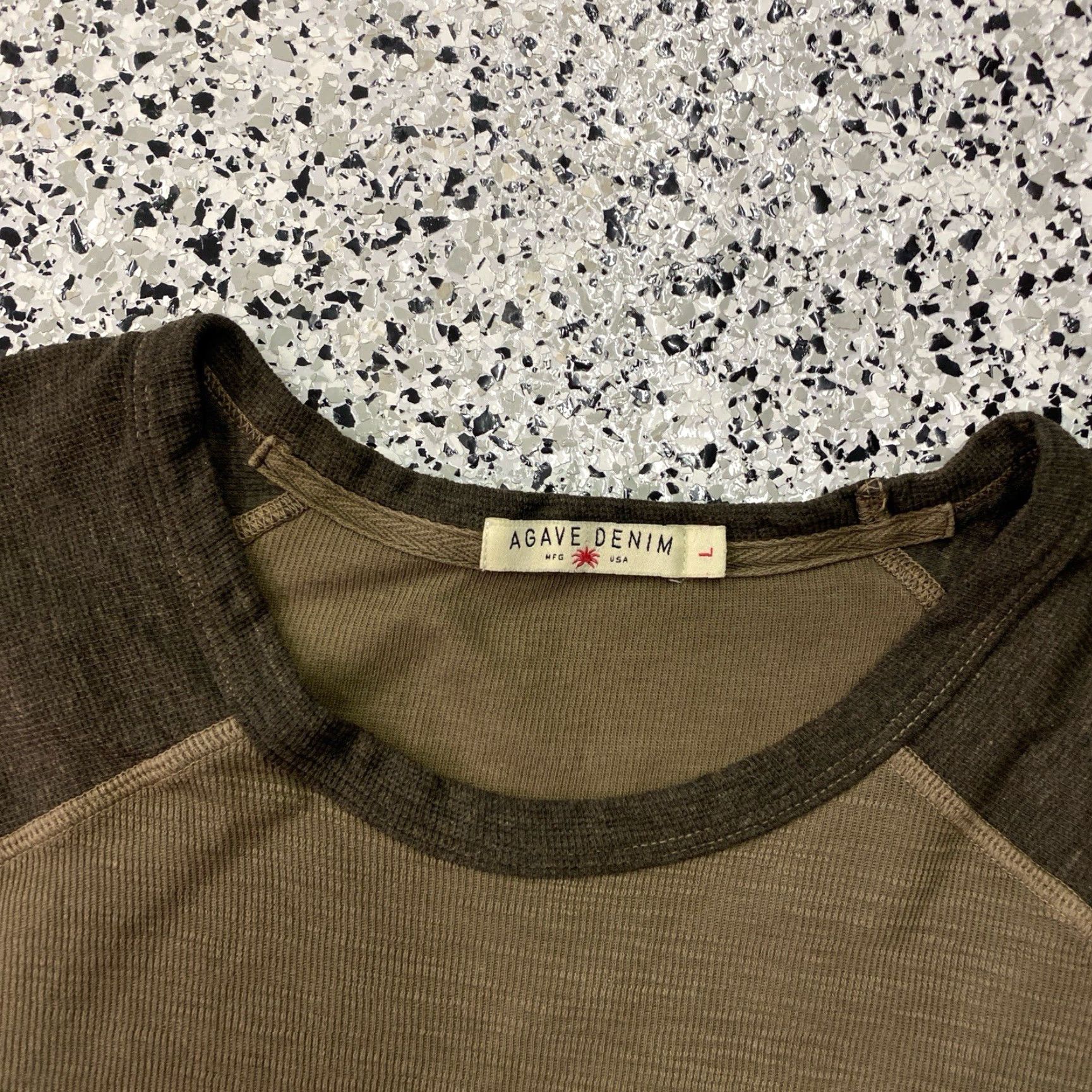 Denime Agave Denim T-Shirt Shirt Men Large Green Long Sleeve Crew Neck Cotton Full Cut Regular Fit Vintage No Size US L / EU 52-54 / 3 - 2 Thumbnail