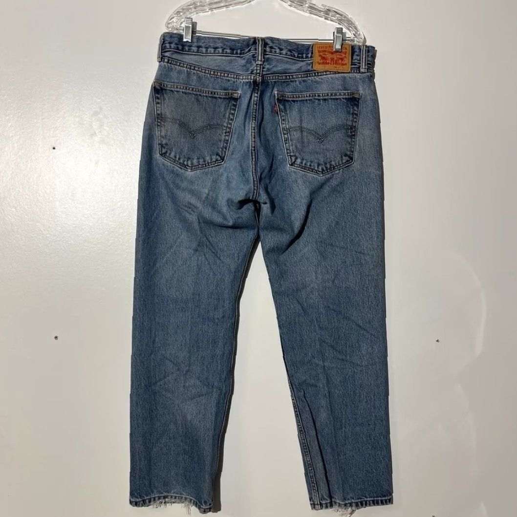 Levi's Levi's 505 Relaxed Straight Leg Fit Washed Blue Denim Jeans Men's 36x30 Size US 36 / EU 52 - 3 Thumbnail