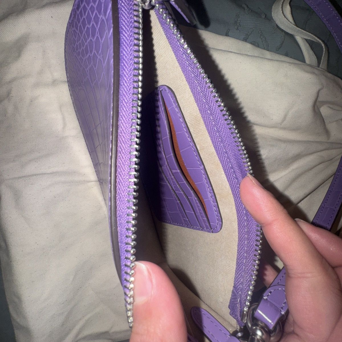 Coach Coachtopia New Never Used Purple Croc Print Baguette Size ONE SIZE - 6 Thumbnail