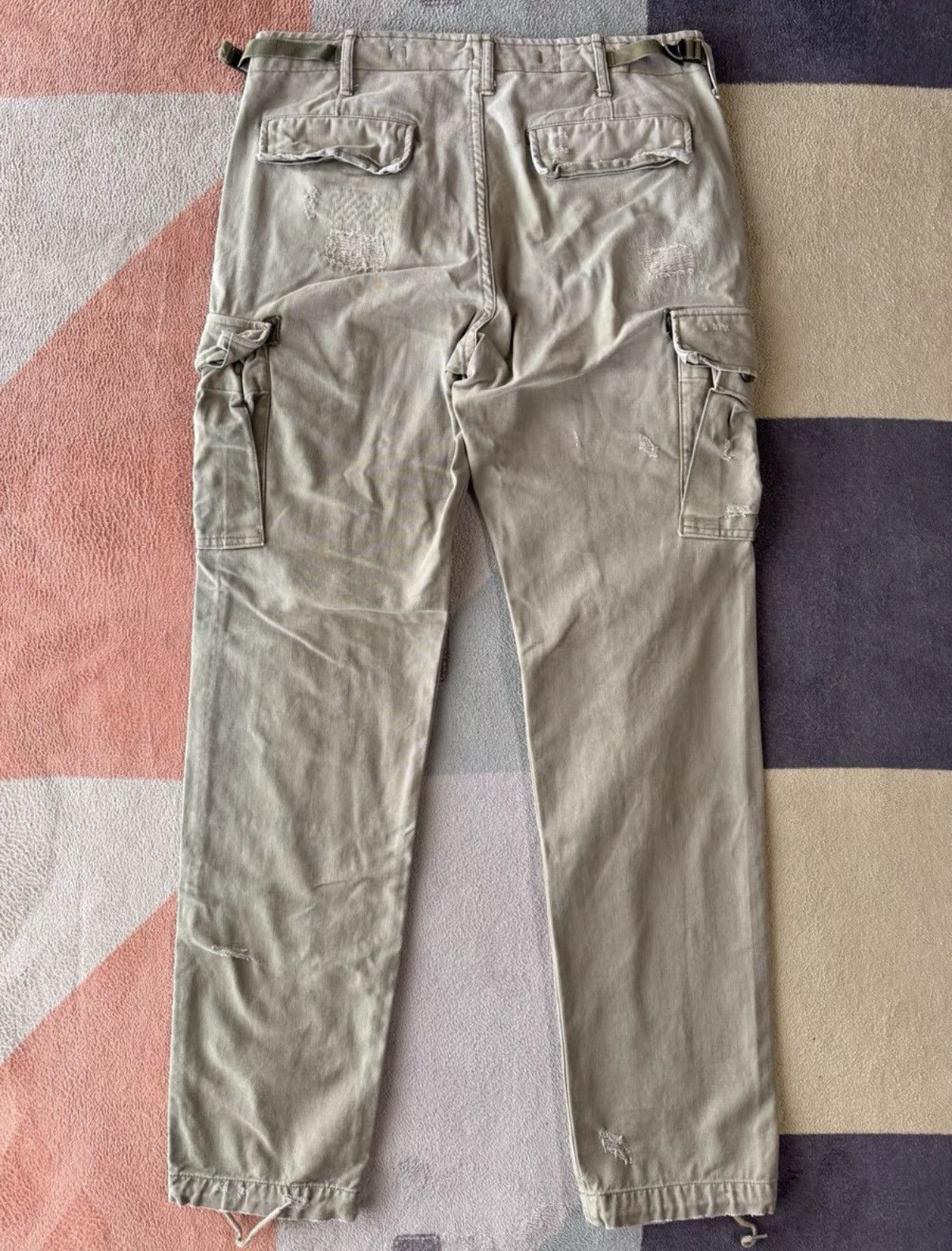 Denim & Supply Ralph Lauren Denim Supply Ralph Lauren RL Sashiko Patch Cargo Pants K22 Size US 29 - 2 Thumbnail