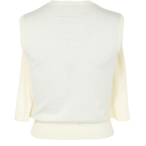 Loewe LOEWE Sleeveless White Wool Knit Sweater New & Authentic (Wo Size L / US 10 / IT 46 - 2 Thumbnail