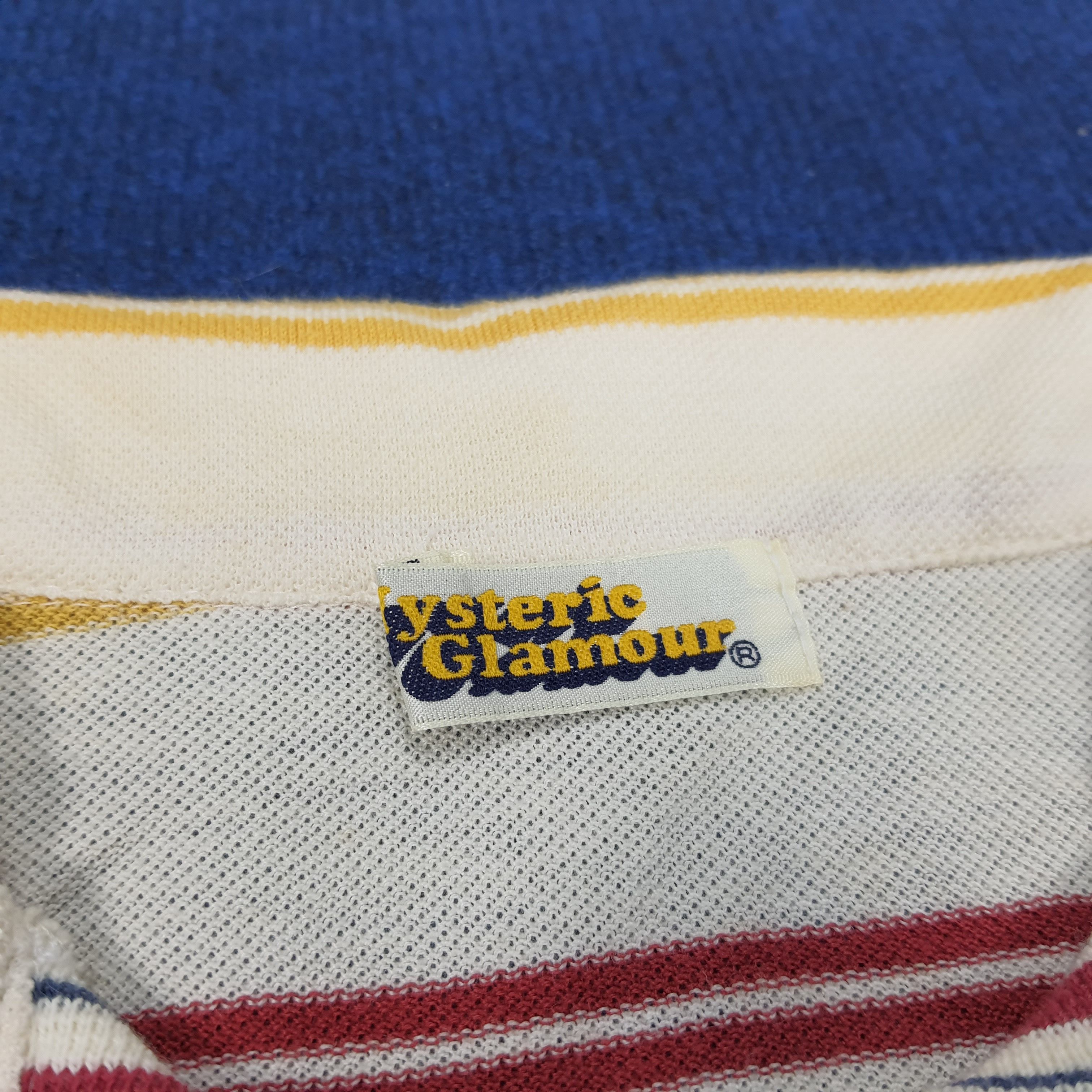 Hysteric Glamour × Japanese Brand × Vintage Vintage Hysteric Glamour Striped Custom Logo Polo Shirt Size XS / US 0-2 / IT 36-38 - 5 Thumbnail