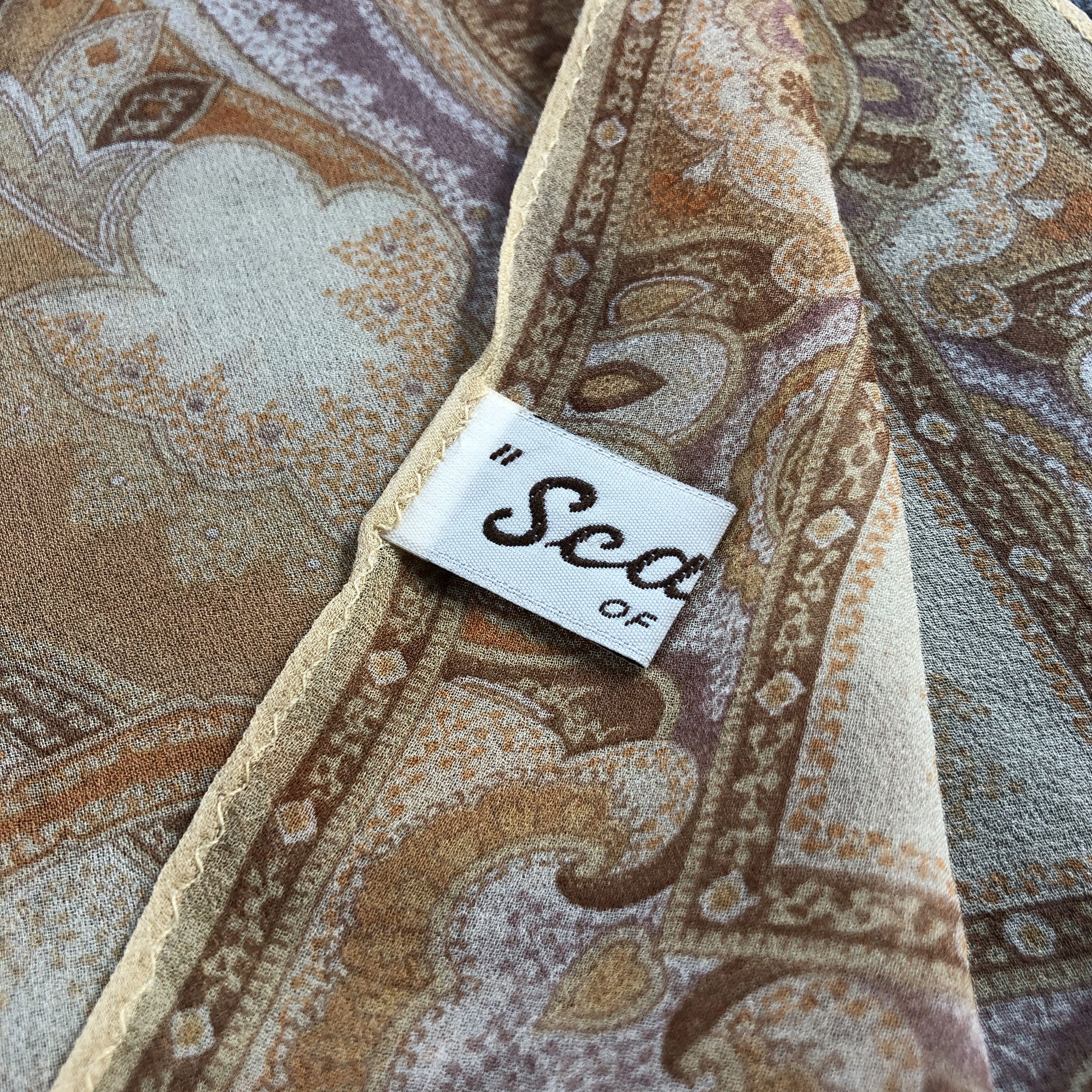 Scapa Sports Scapa of Scotland Paisley Silk Stole Silk Scarf M1379 Size ONE SIZE - 4 Thumbnail