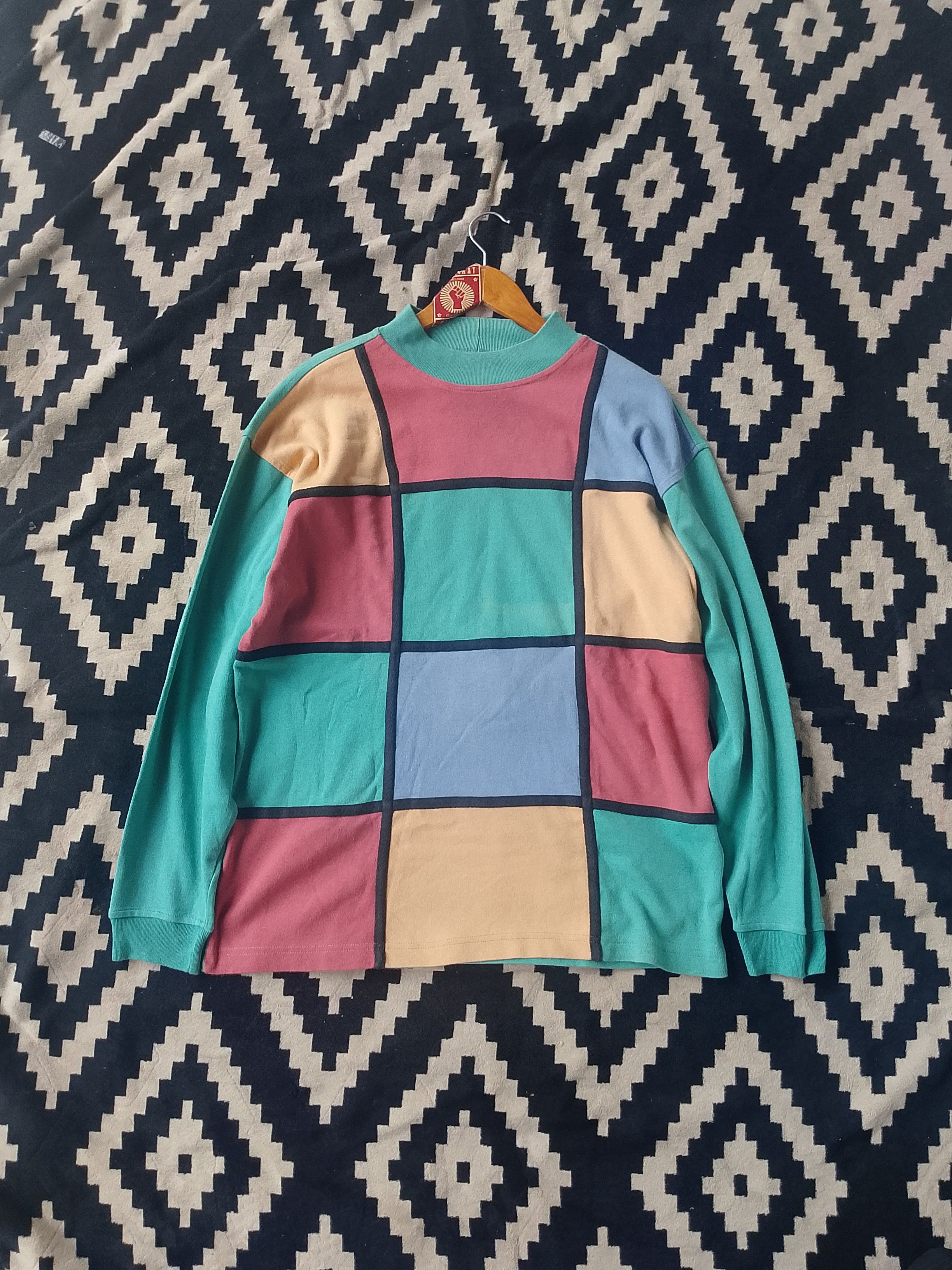 Vintage Vintage COSI De Stijl Mondrian Grid Sweatshirt Size US L / EU 52-54 / 3 - 2 Thumbnail