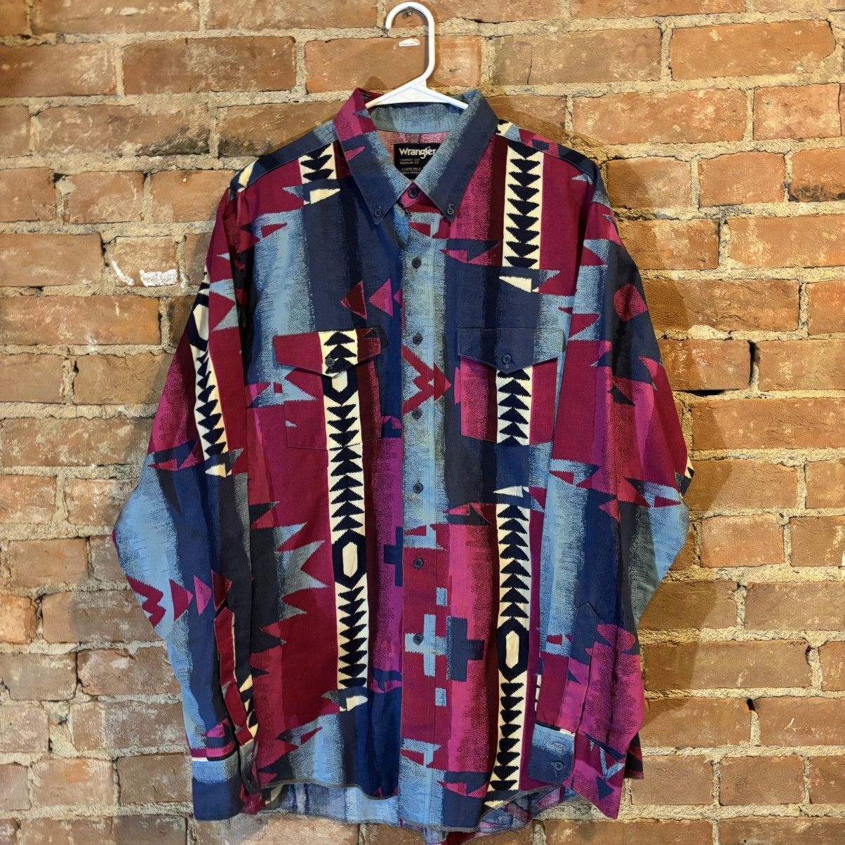 Vintage × Wrangler $150 Vintage 90s Wrangler Western Cowboy Shirt Size US XL / EU 56 / 4 - 1 Thumbnail