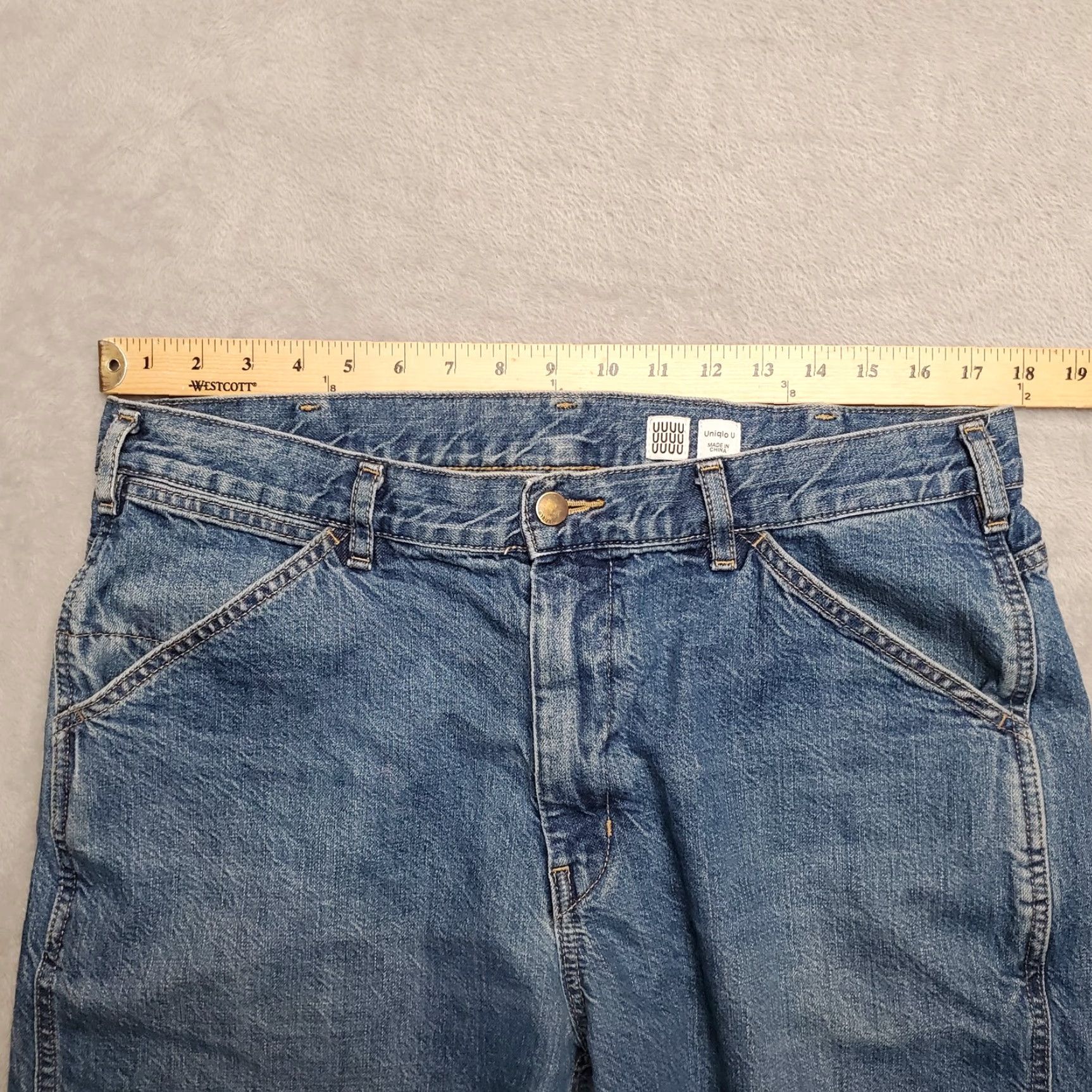 Uniqlo Uniqlo Shorts Womens 35x6 blue Denim Cutoff Flat Front Twill Jorts Pants Blackout? Size 24" / US 00 / IT 34 - 6 Thumbnail