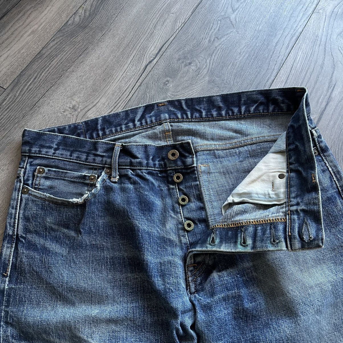 Japan Blue Vintage Japan Blue Distressed Straight Leg Jeans Size US 36 / EU 52 - 7 Thumbnail