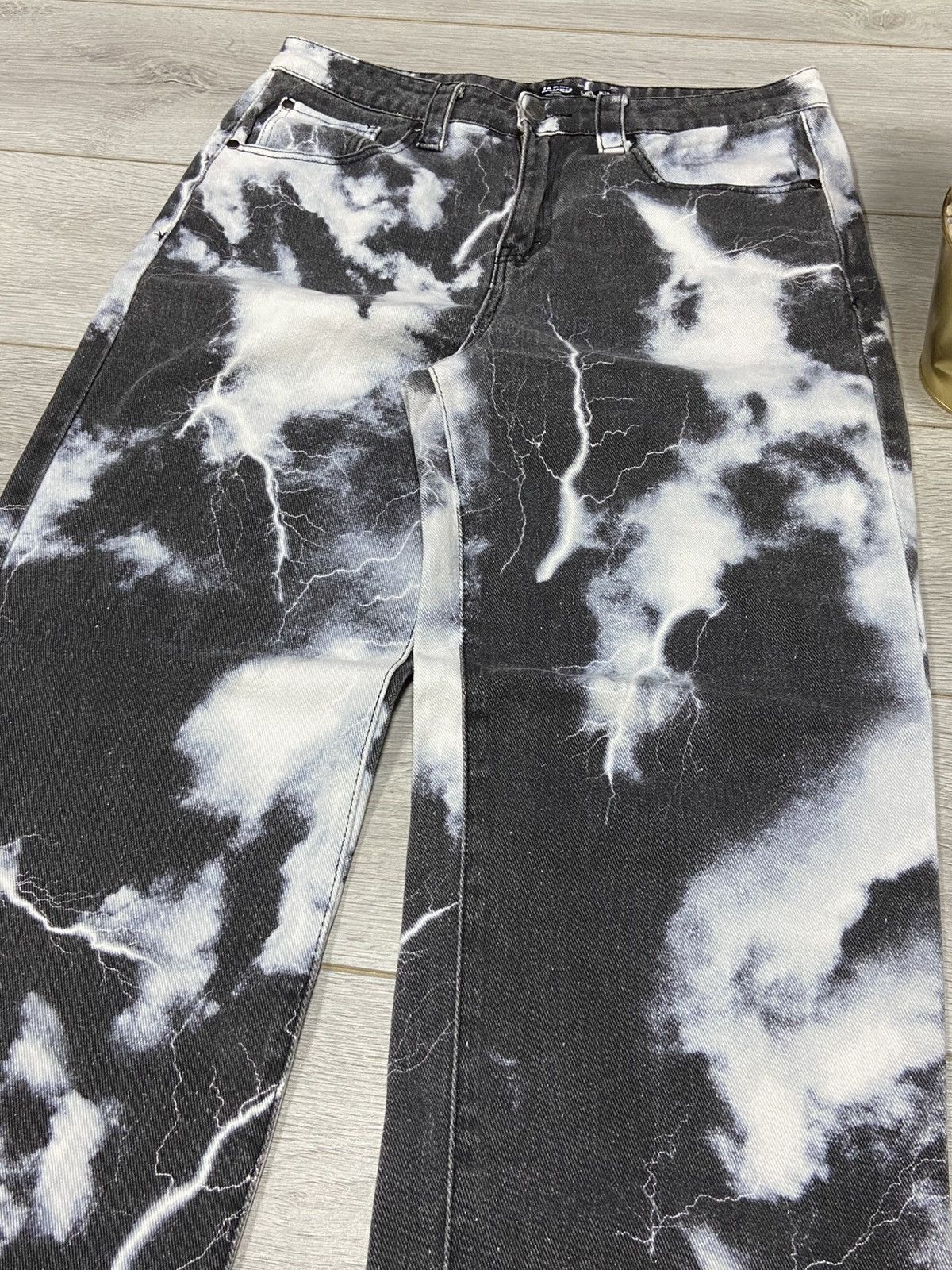 Jaded London Jaded lightning 🌩️ clouds over print designer pants jeans Size US 32 / EU 48 - 5 Thumbnail