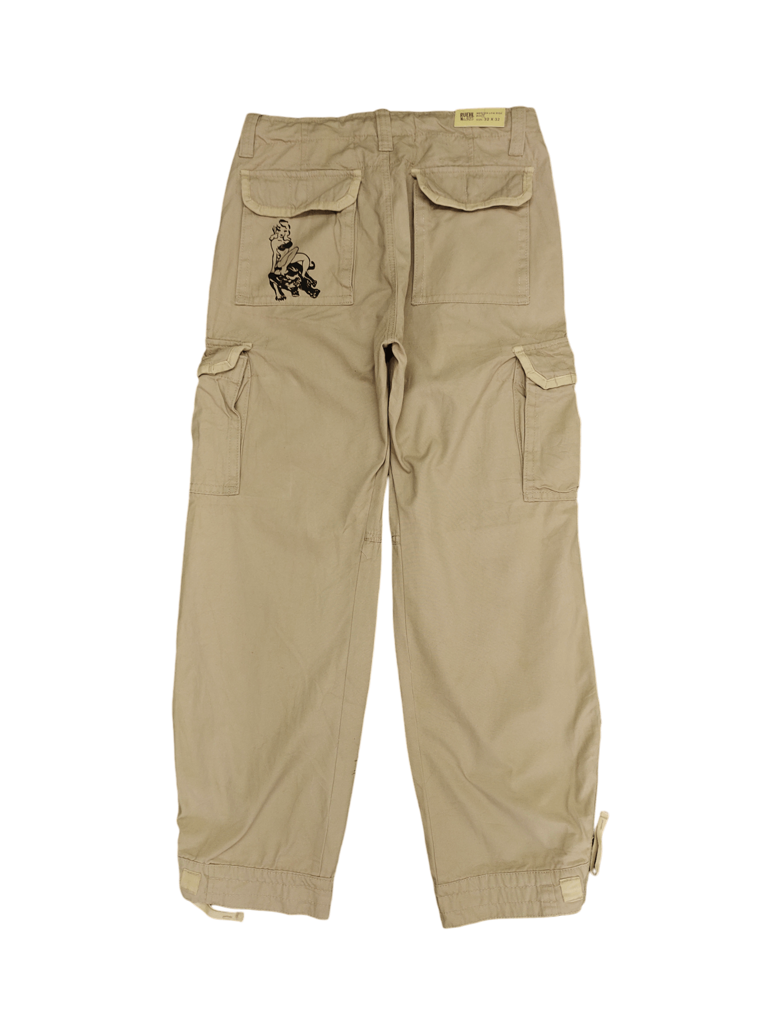 Ruehl No. 925 Baggy Cargo Pants Ruehl No. 925 Wide Leg Naked Pin Up Girls Size US 32 / EU 48 - 10 Thumbnail