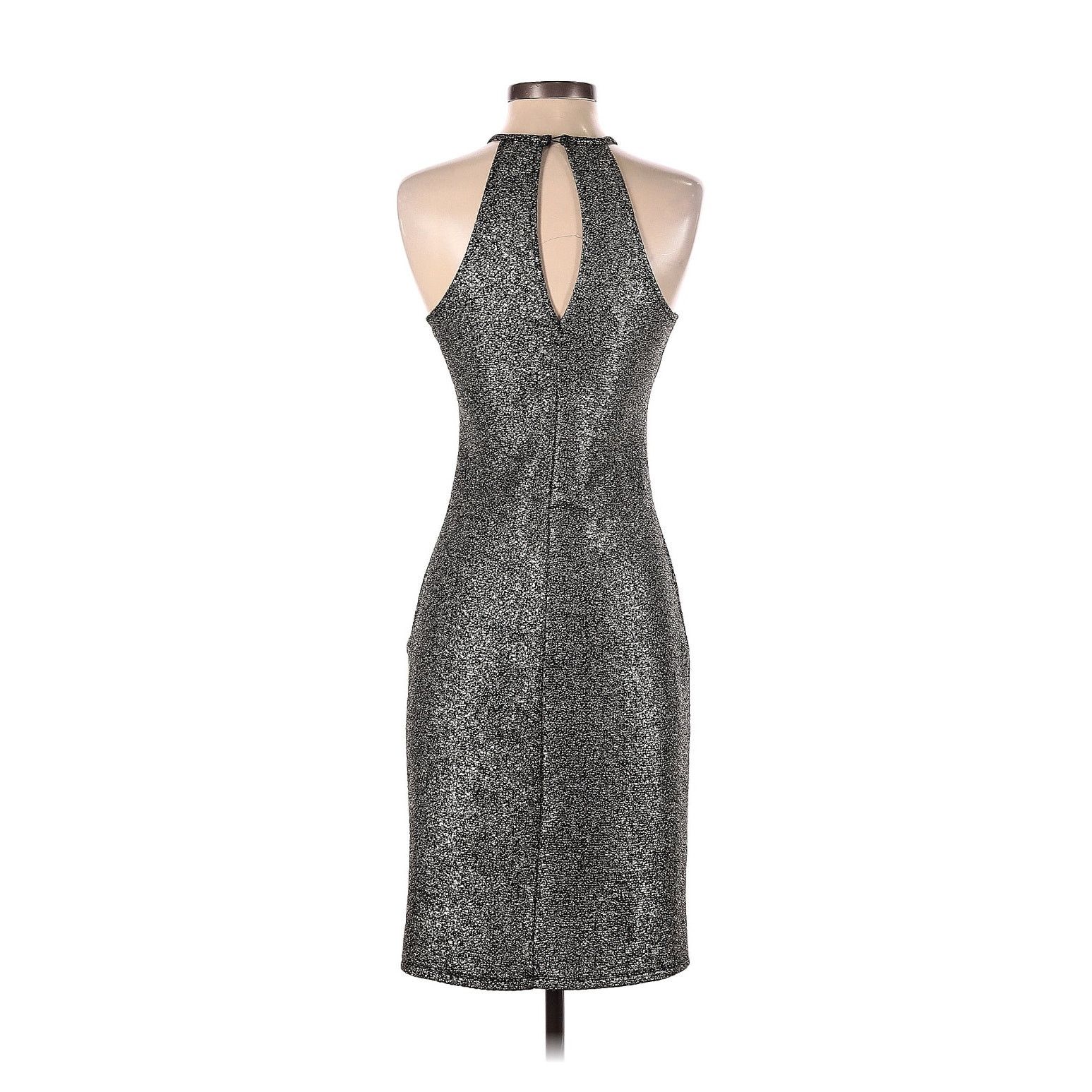 Other One Clothing Size S Silver Bodycon mini cocktail Dress Size S / US 4 / IT 40 - 2 Thumbnail