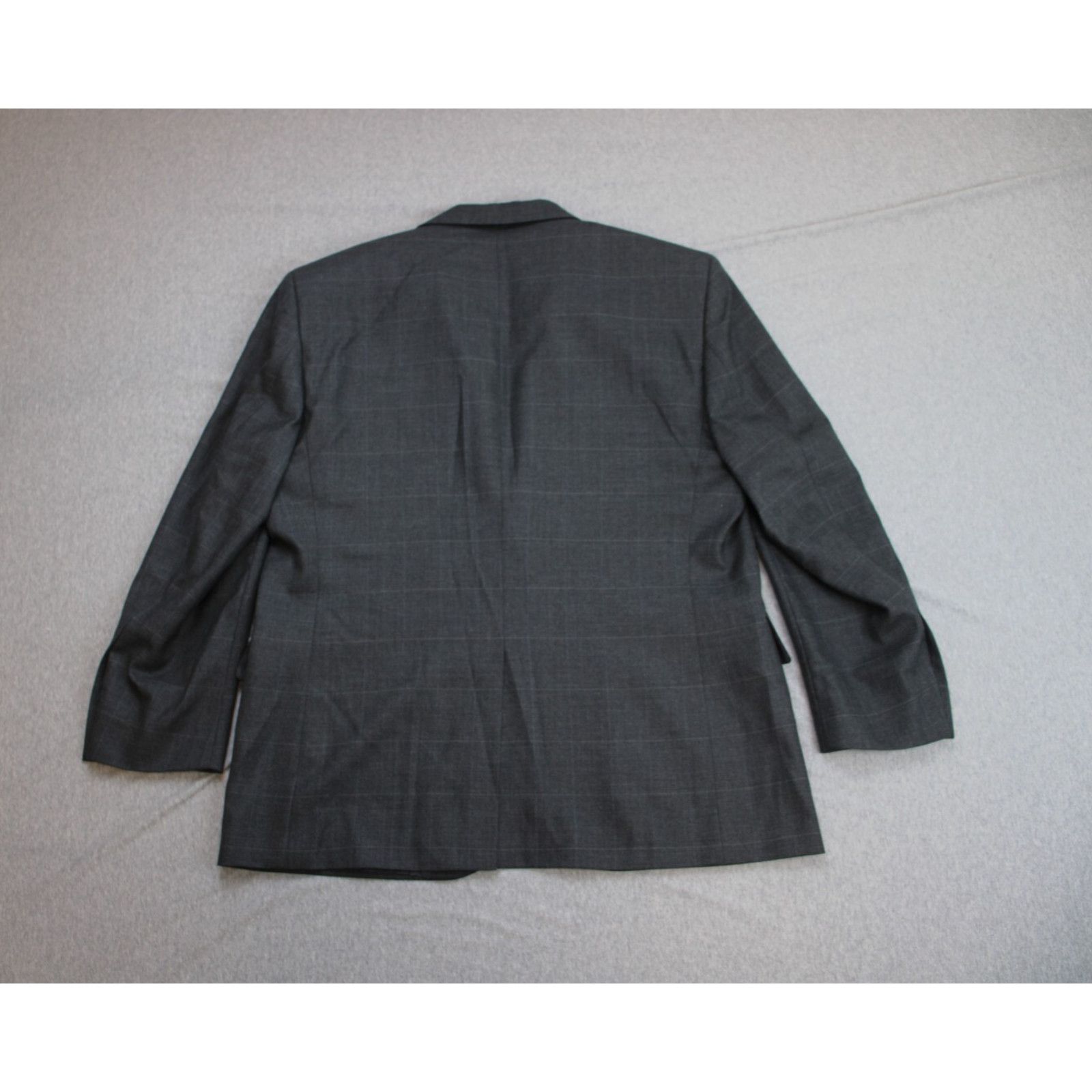 Jos. A. Bank Jos A Bank Blazer Men 44S Gray Check 100% Wool 2 Button Size 44S - 2 Thumbnail