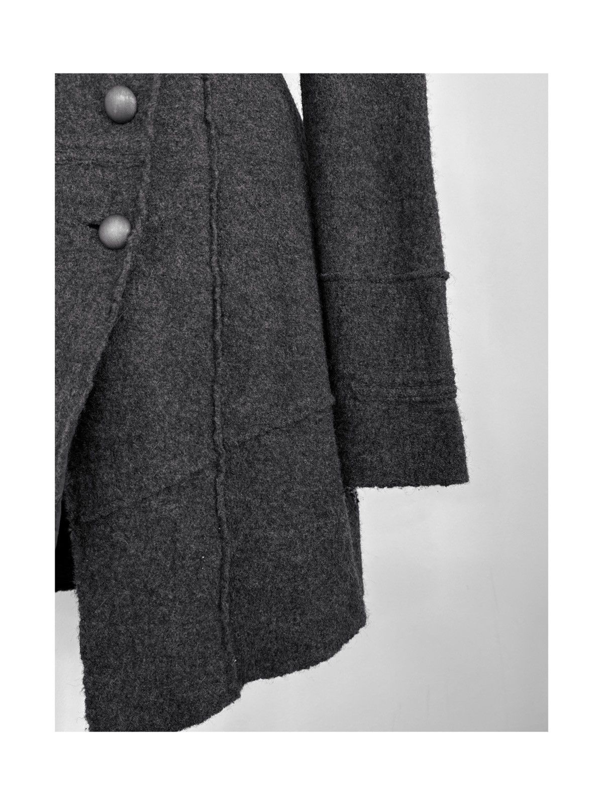 Vintage Avant-Garde Black & Grey Asymmetric Coat Size S / US 4 / IT 40 - 5 Thumbnail