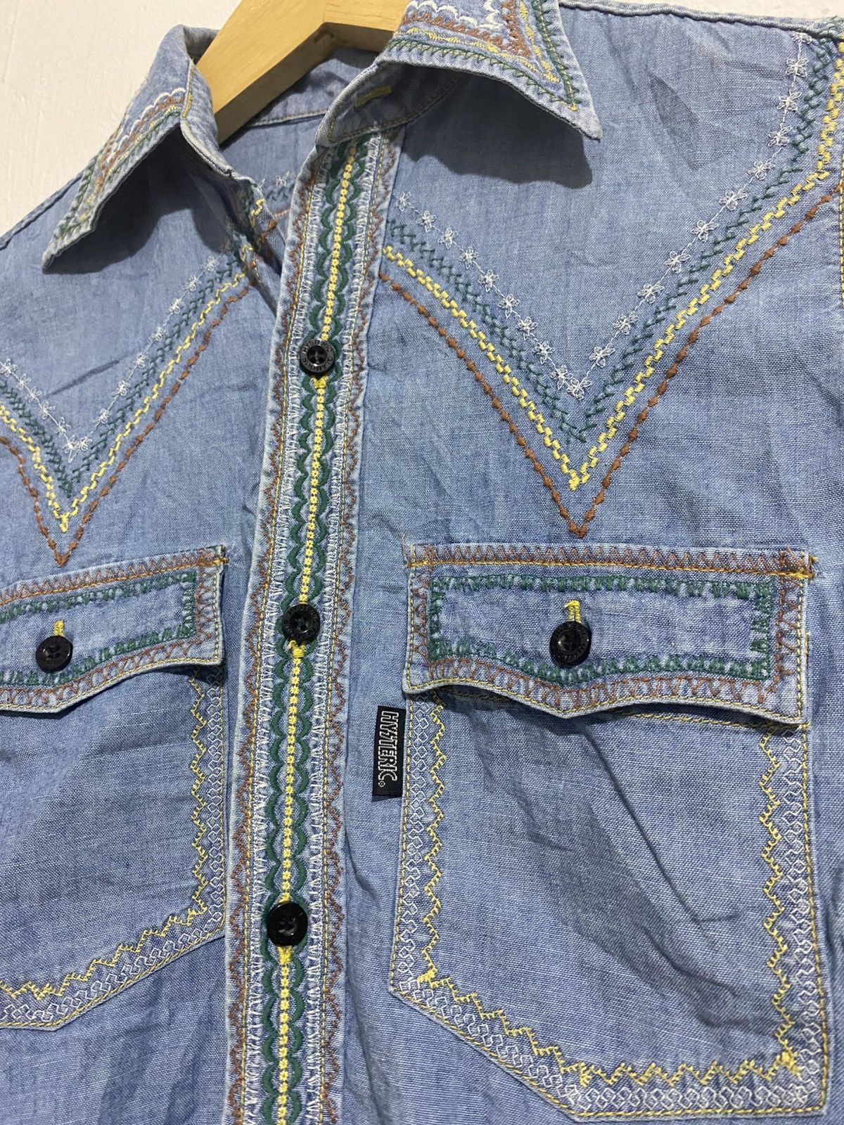 Hysteric Glamour HYSTERIC GLAMOUR Men's Denim Western Shirt Size US M / EU 48-50 / 2 - 5 Thumbnail