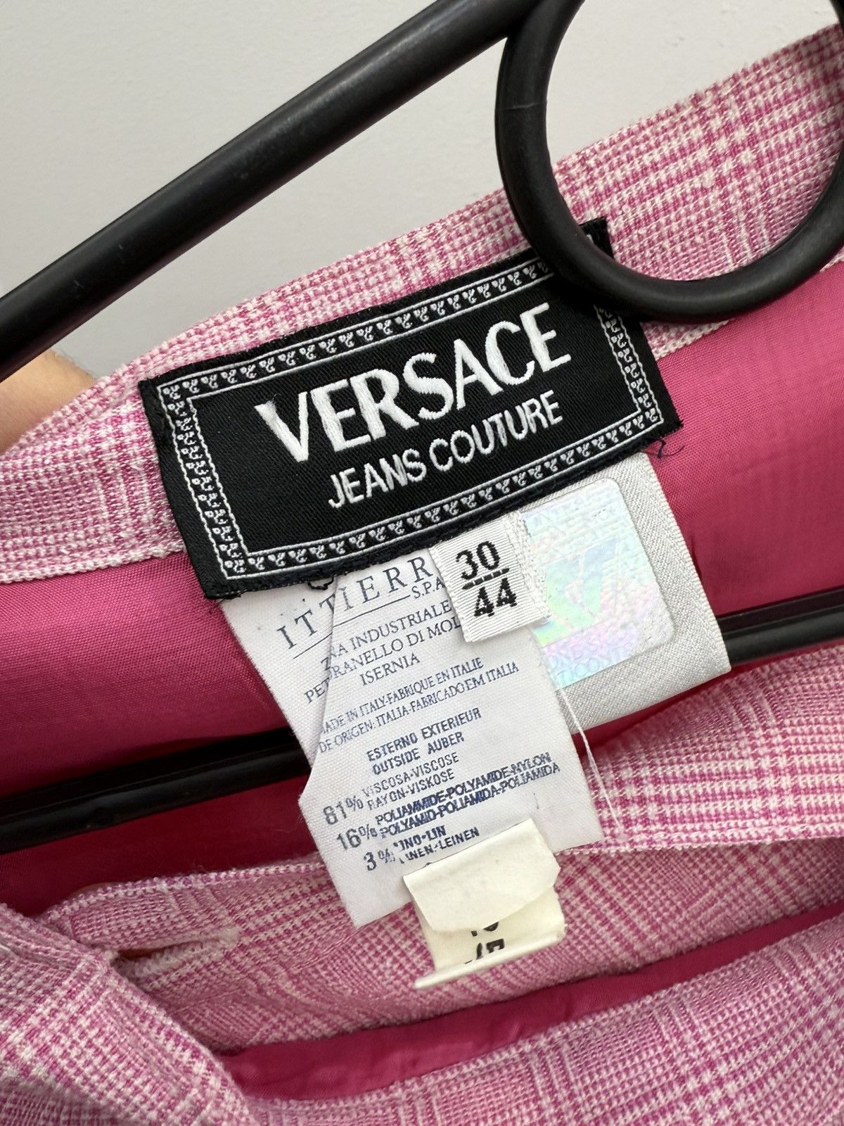 Versace Jeans Couture Vintage Archive Versace Jeans Couture Pink Check Belt Skirt Size 30" / US 8 / IT 44 - 10 Thumbnail