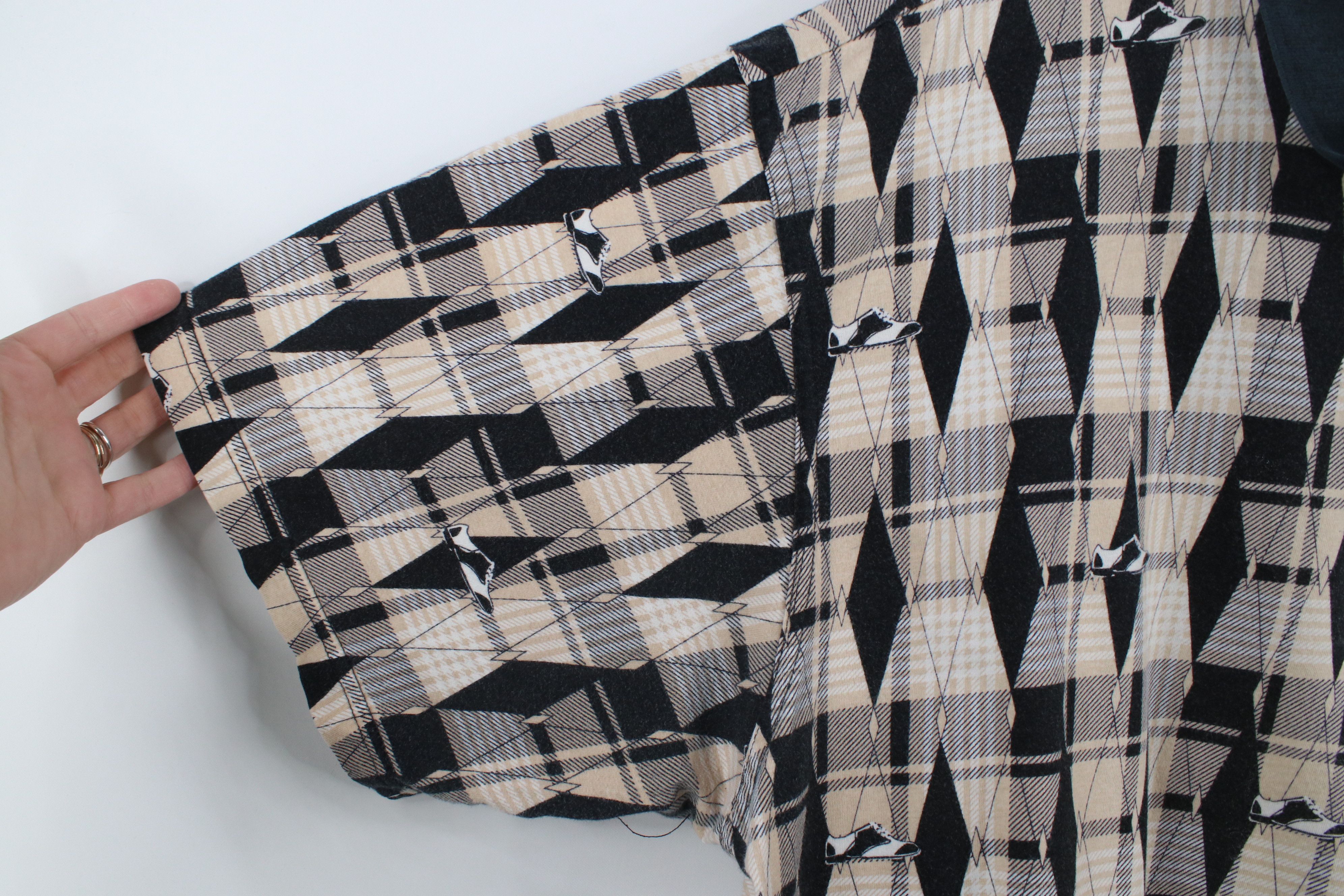 Vintage Vintage 90s Streetwear Plaid All Over Print Golf Polo Shirt Size US XL / EU 56 / 4 - 4 Thumbnail