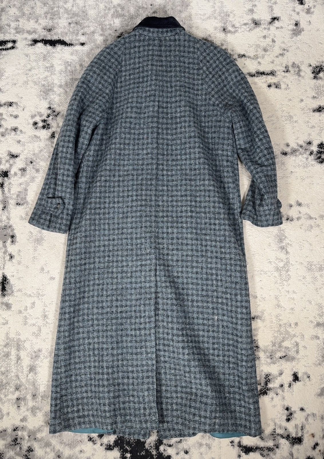 L.L. Bean Vintage 80s Made in USA LL Bean Wool Checkered Overcoat Size M / US 6-8 / IT 42-44 - 4 Thumbnail